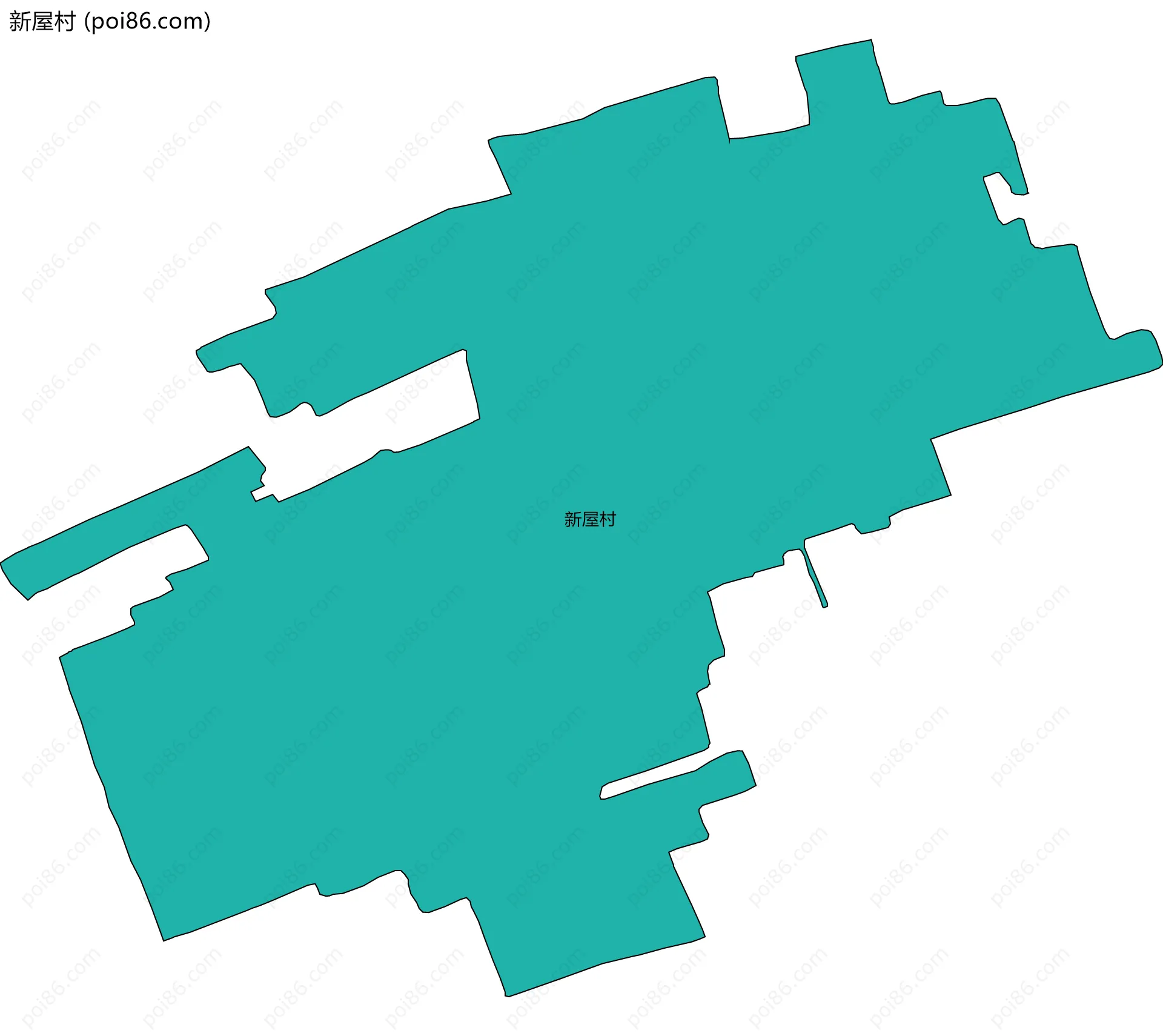 新屋村边界地图