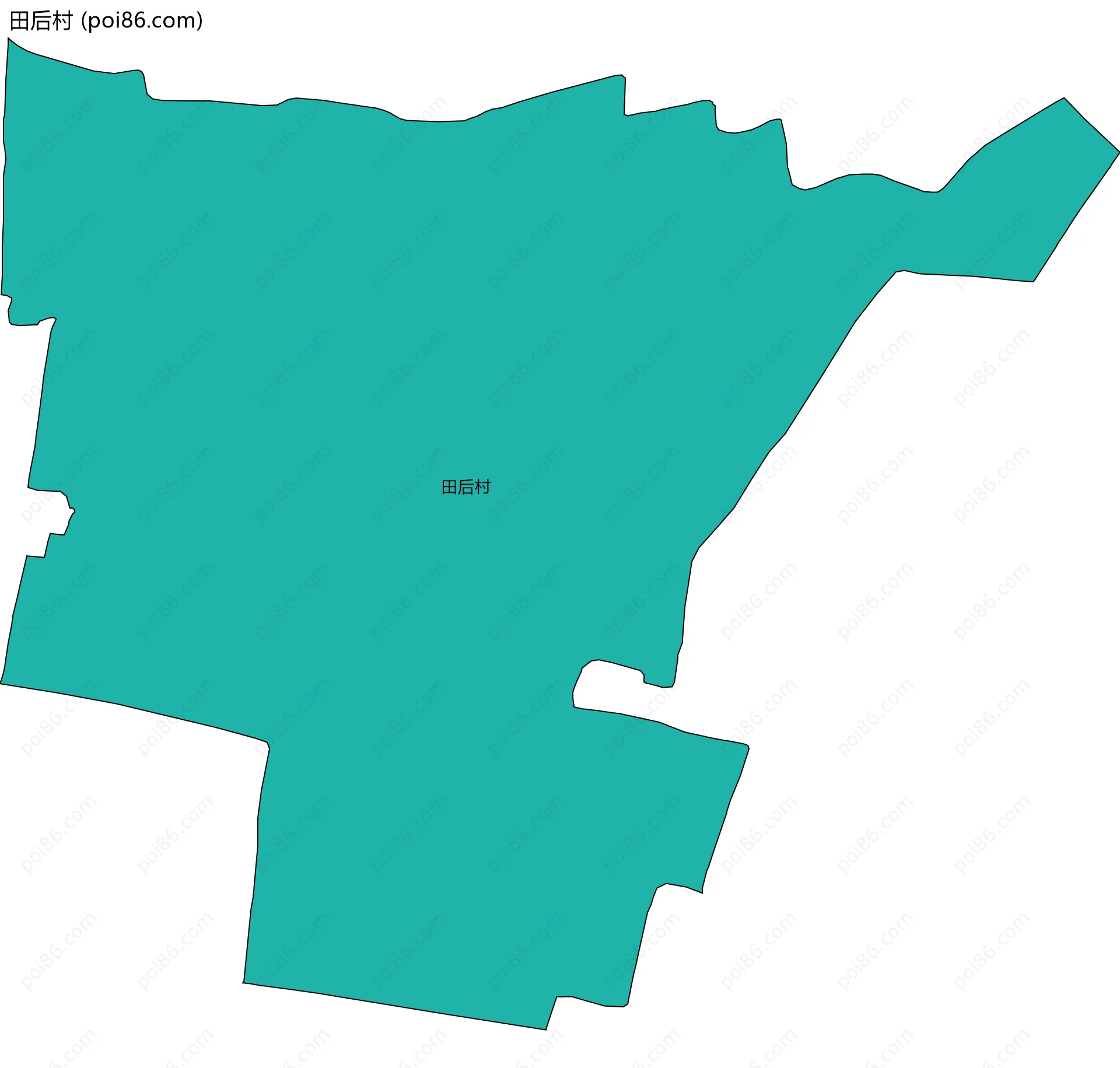 田后村边界地图