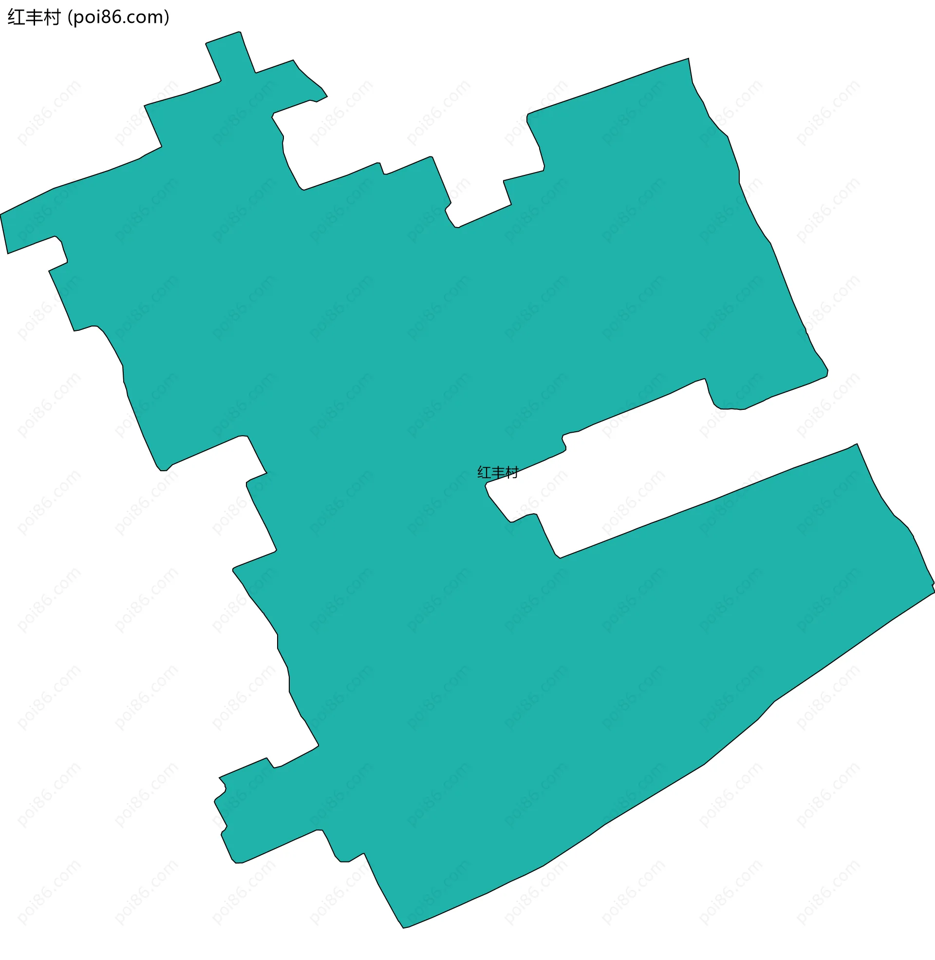 红丰村边界地图