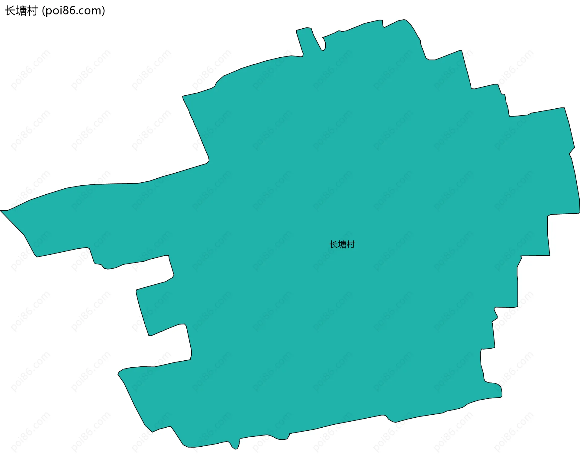 长塘村边界地图
