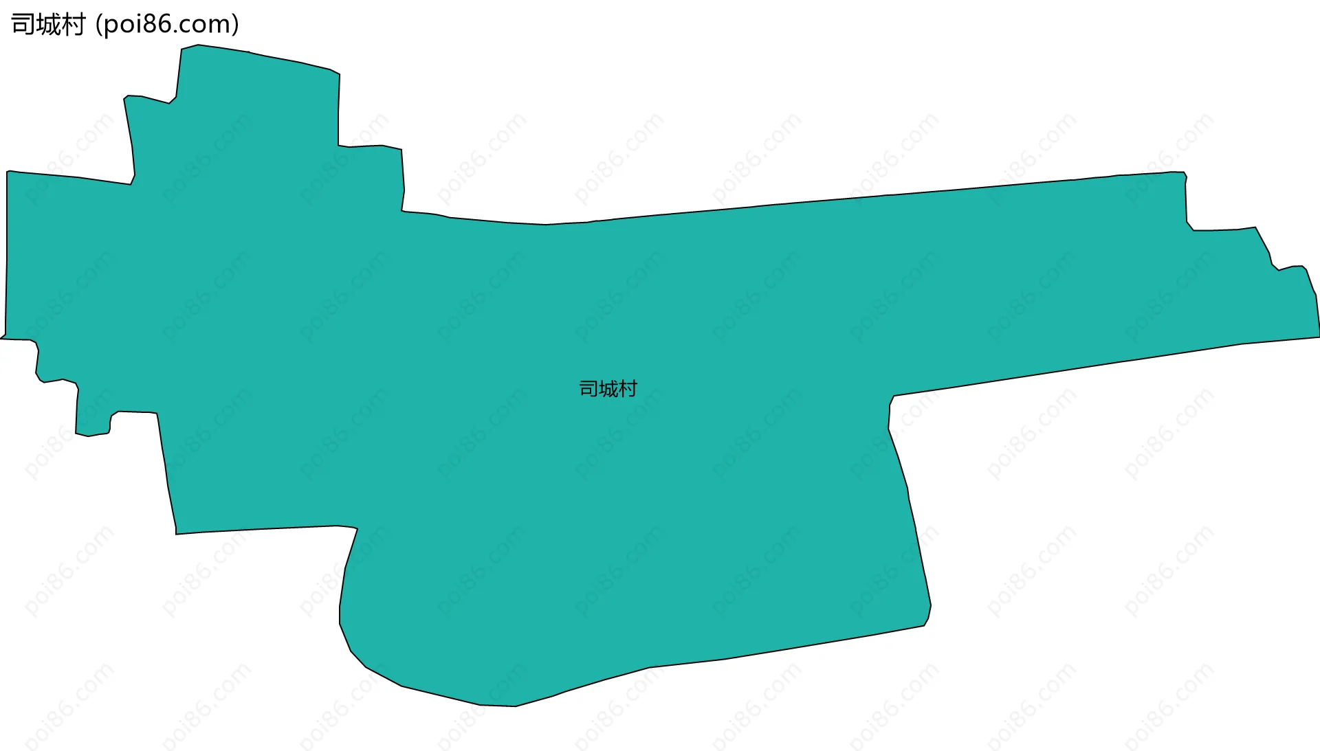 司城村边界地图