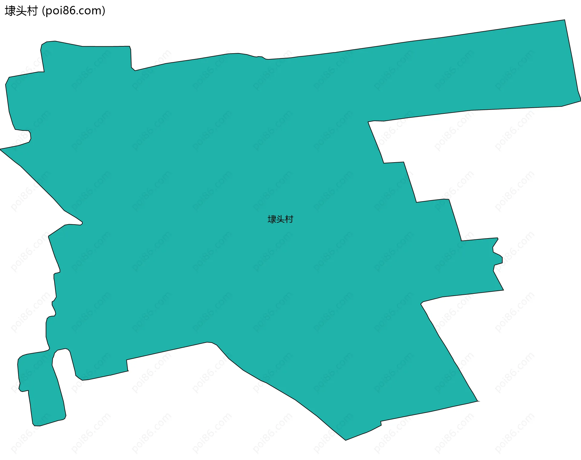 埭头村边界地图