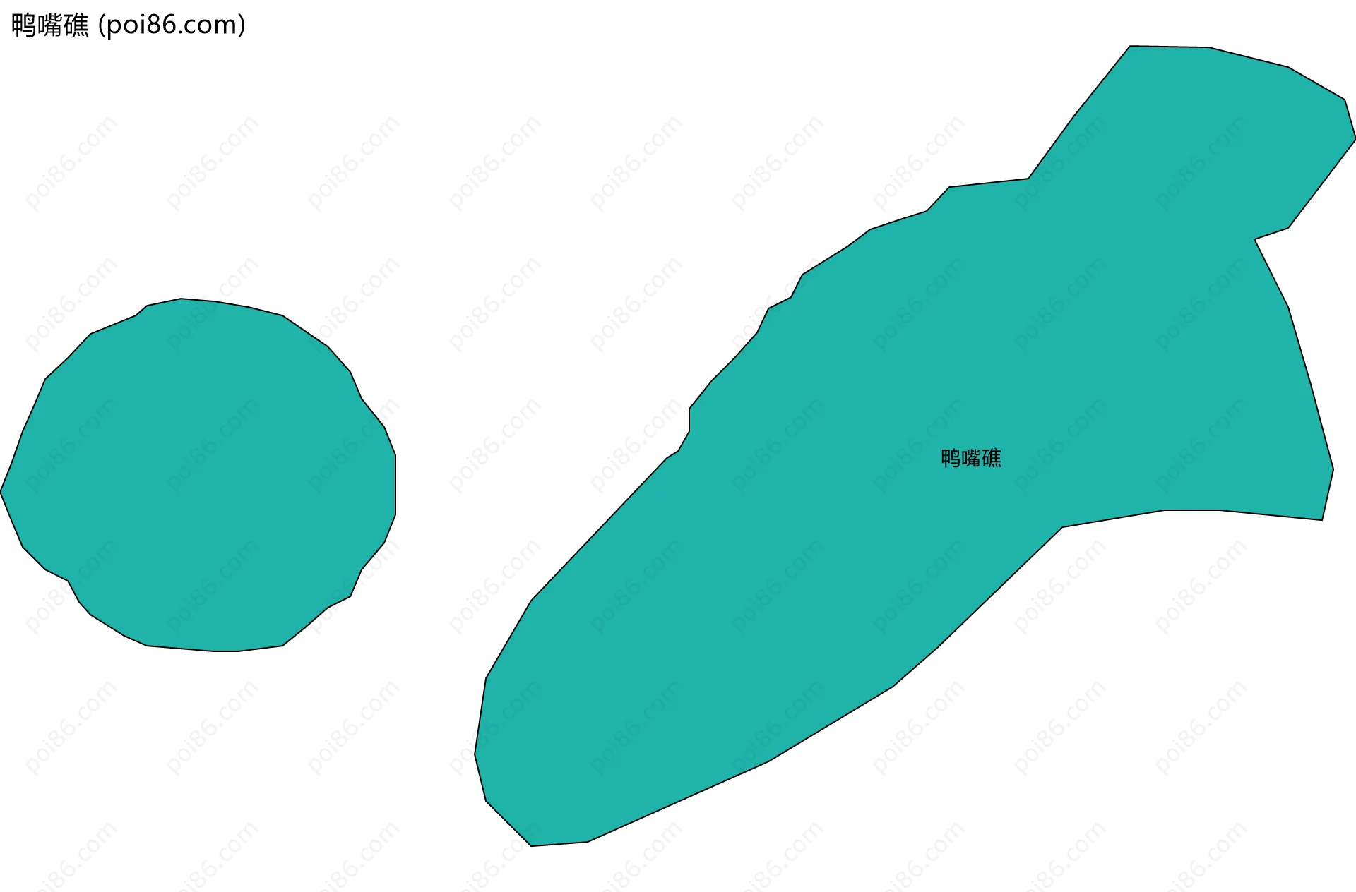 鸭嘴礁边界地图