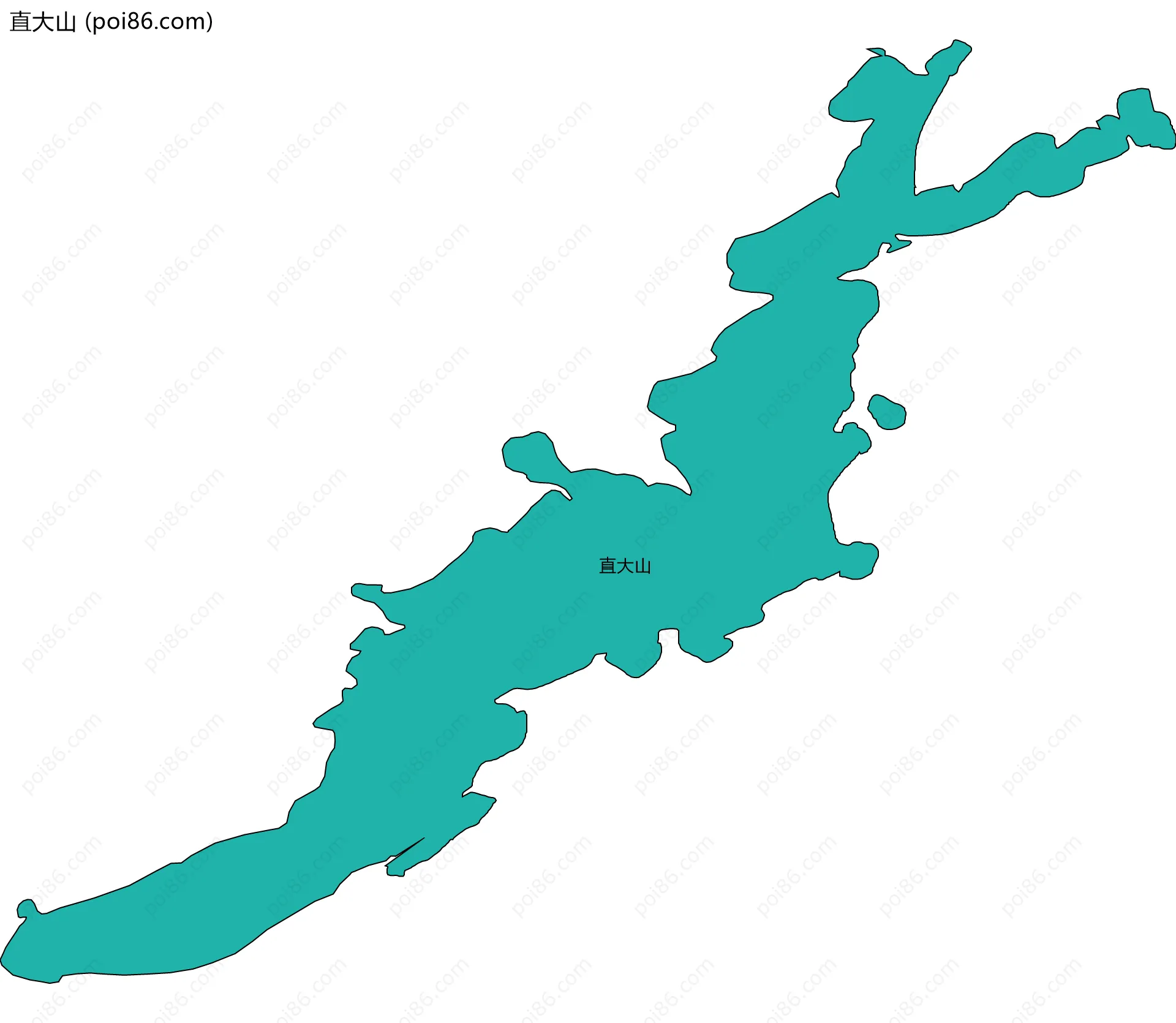 直大山边界地图