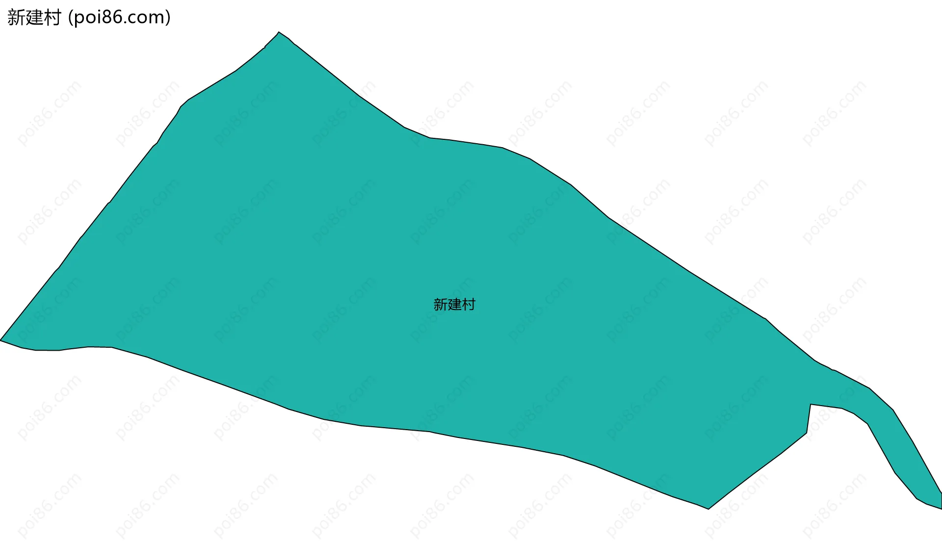 新建村边界地图