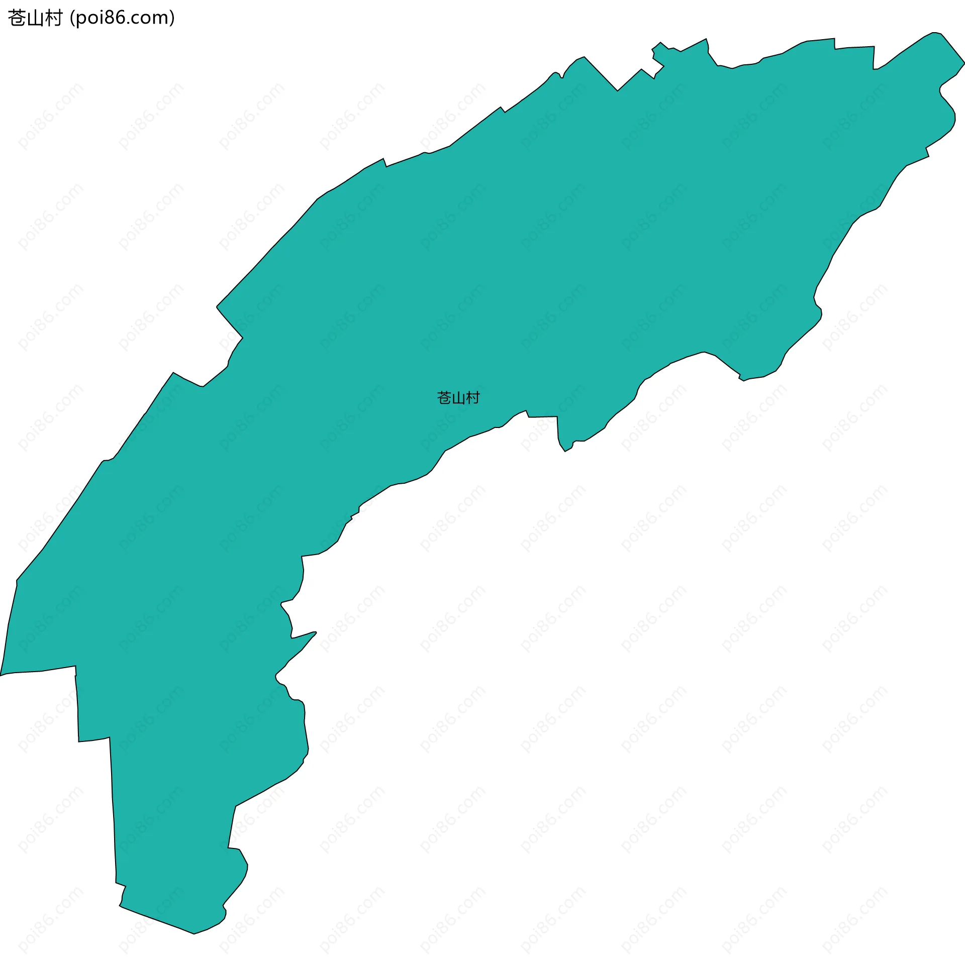 苍山村边界地图