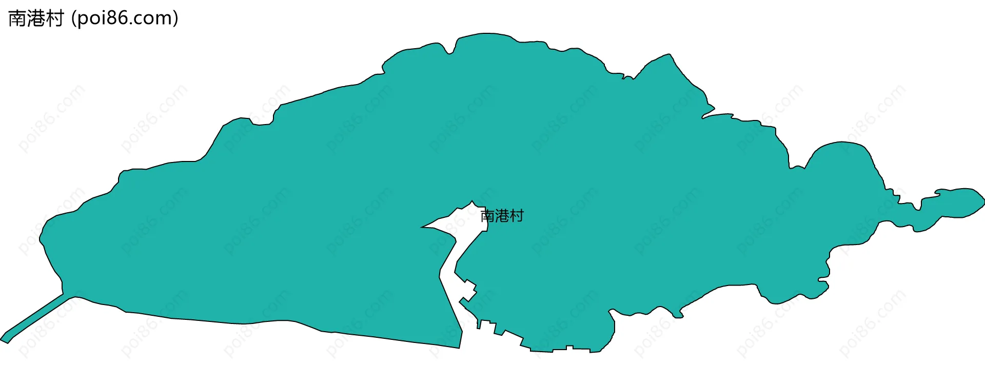 南港村边界地图