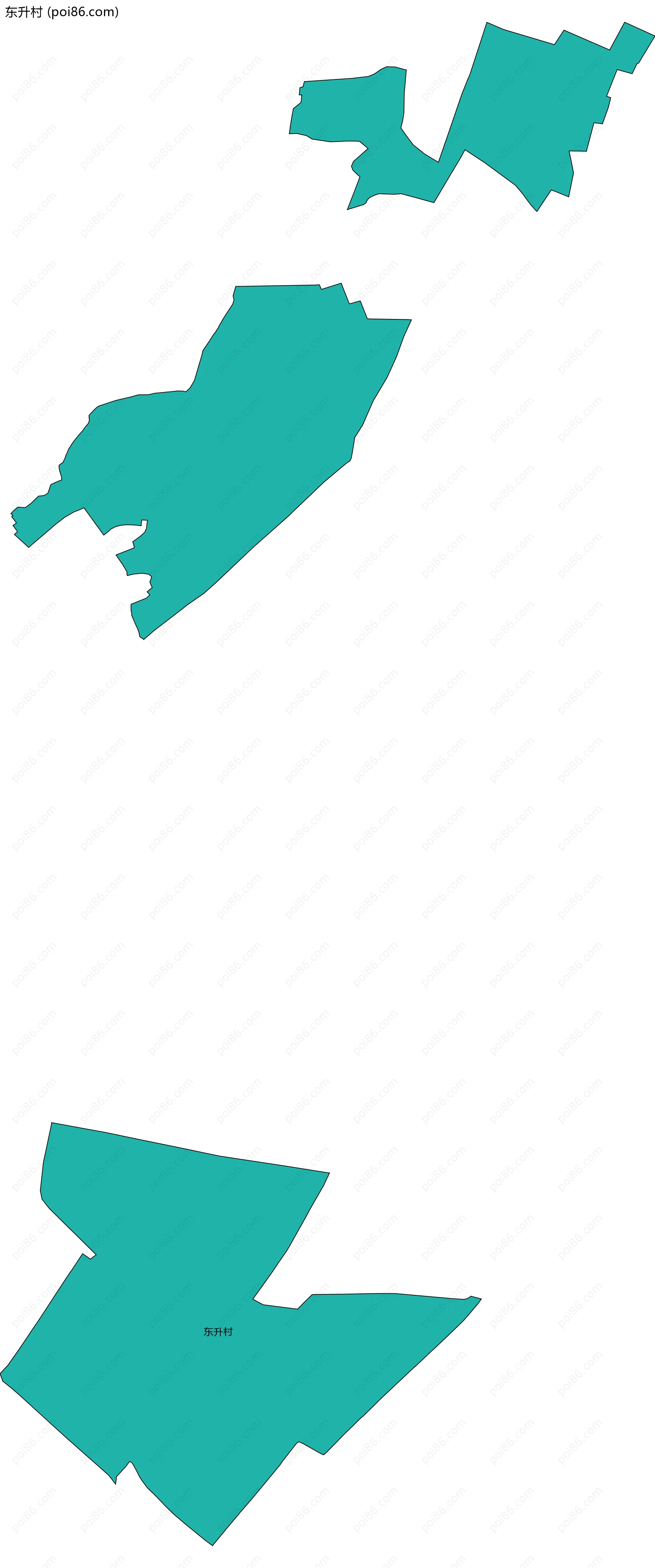 东升村边界地图