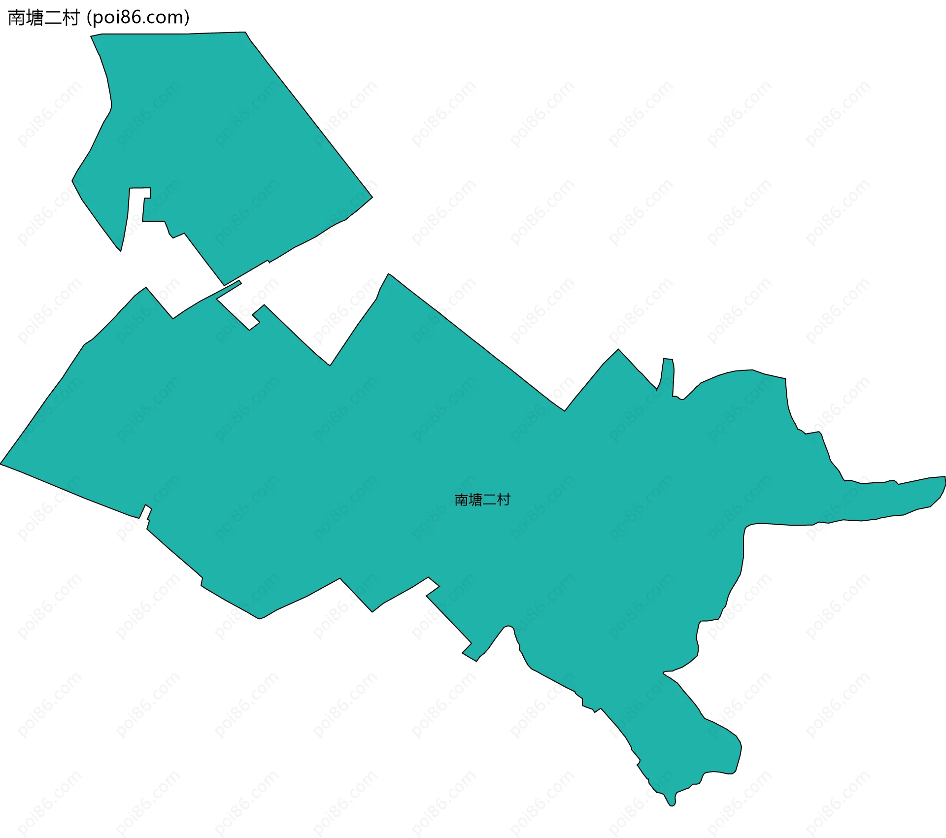 南塘二村边界地图