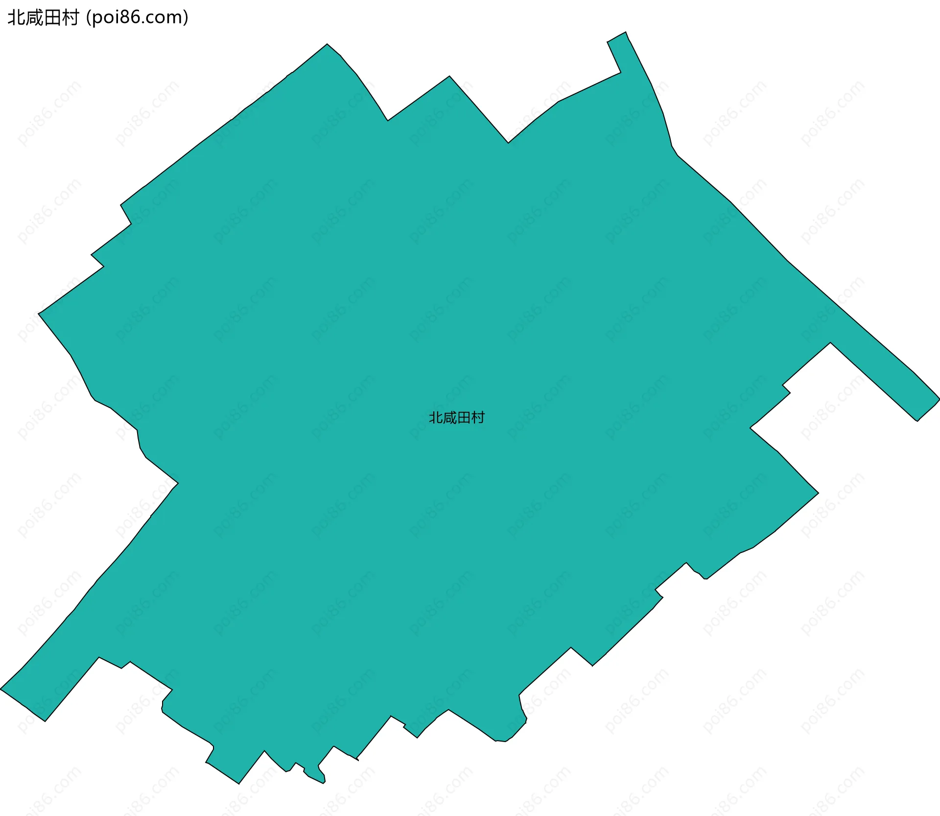 北咸田村边界地图