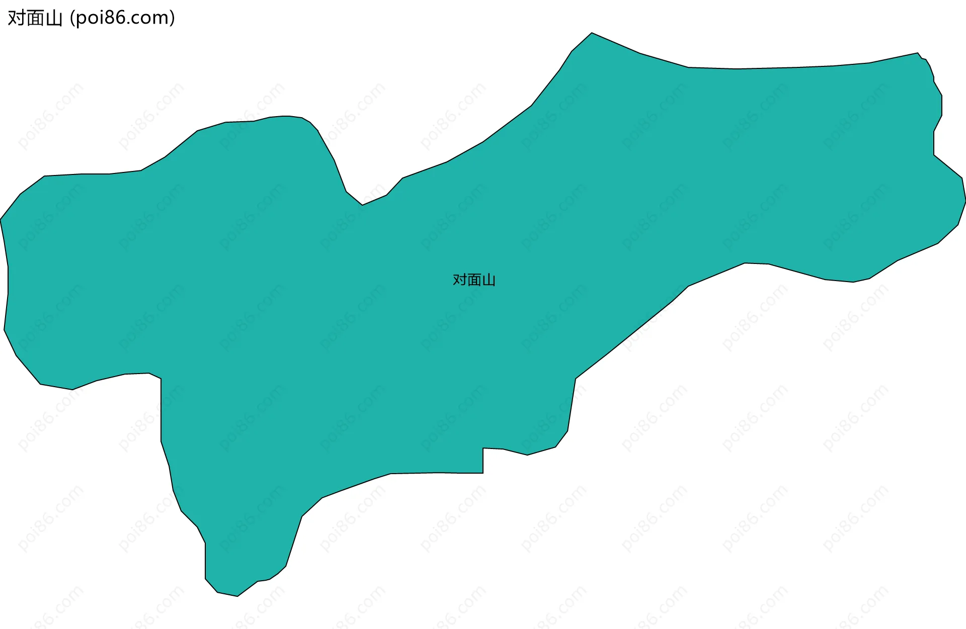 对面山边界地图