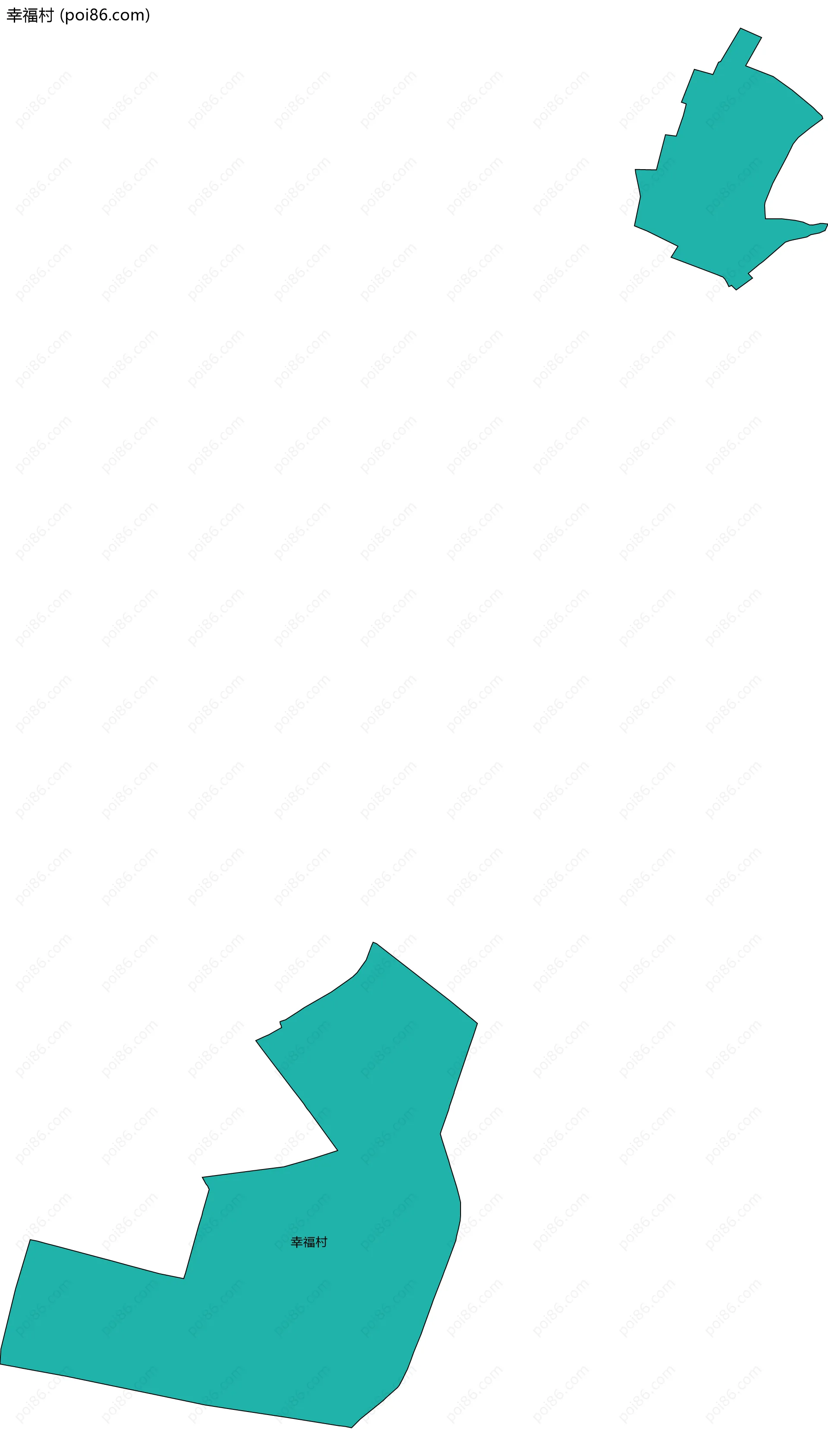 幸福村边界地图