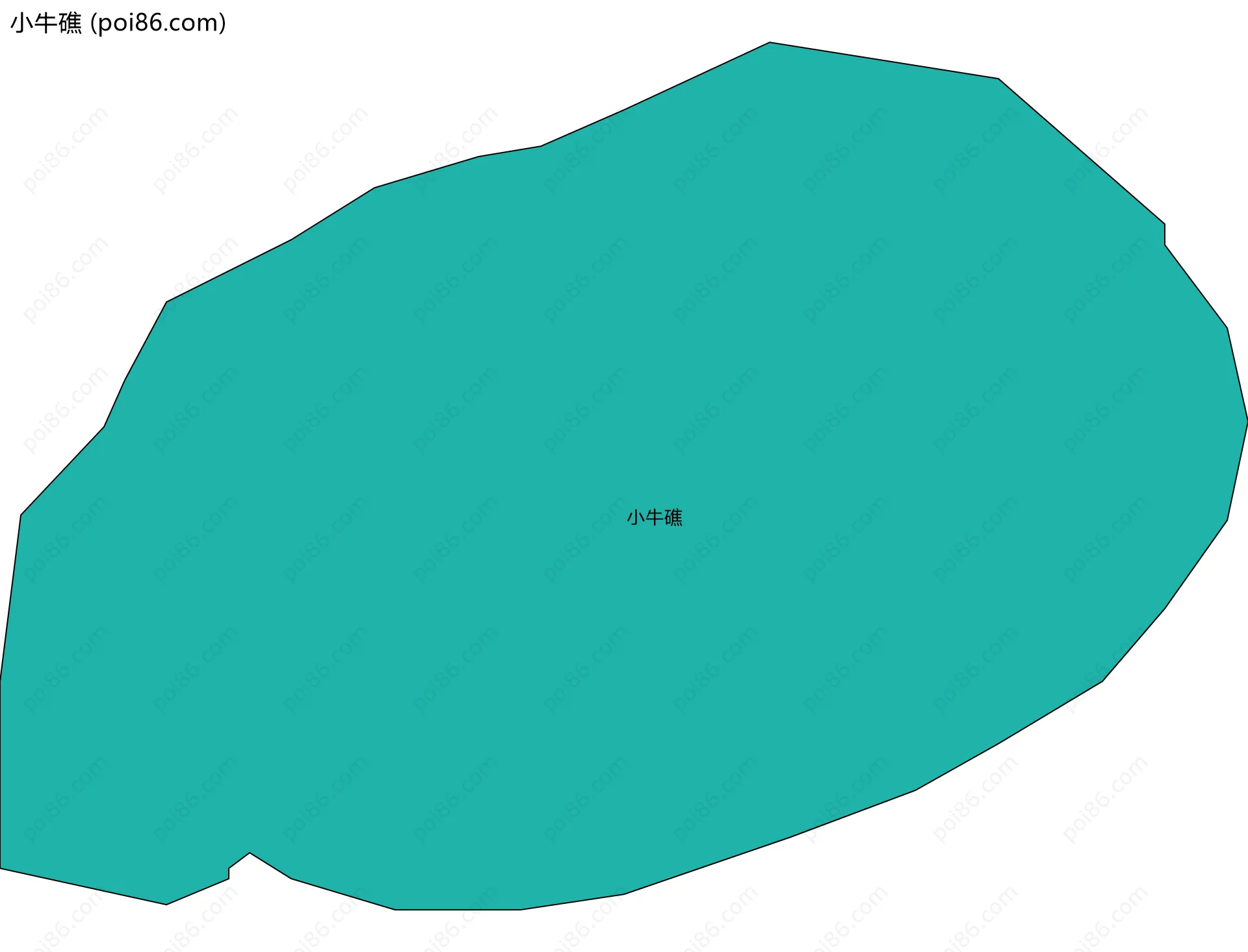小牛礁边界地图