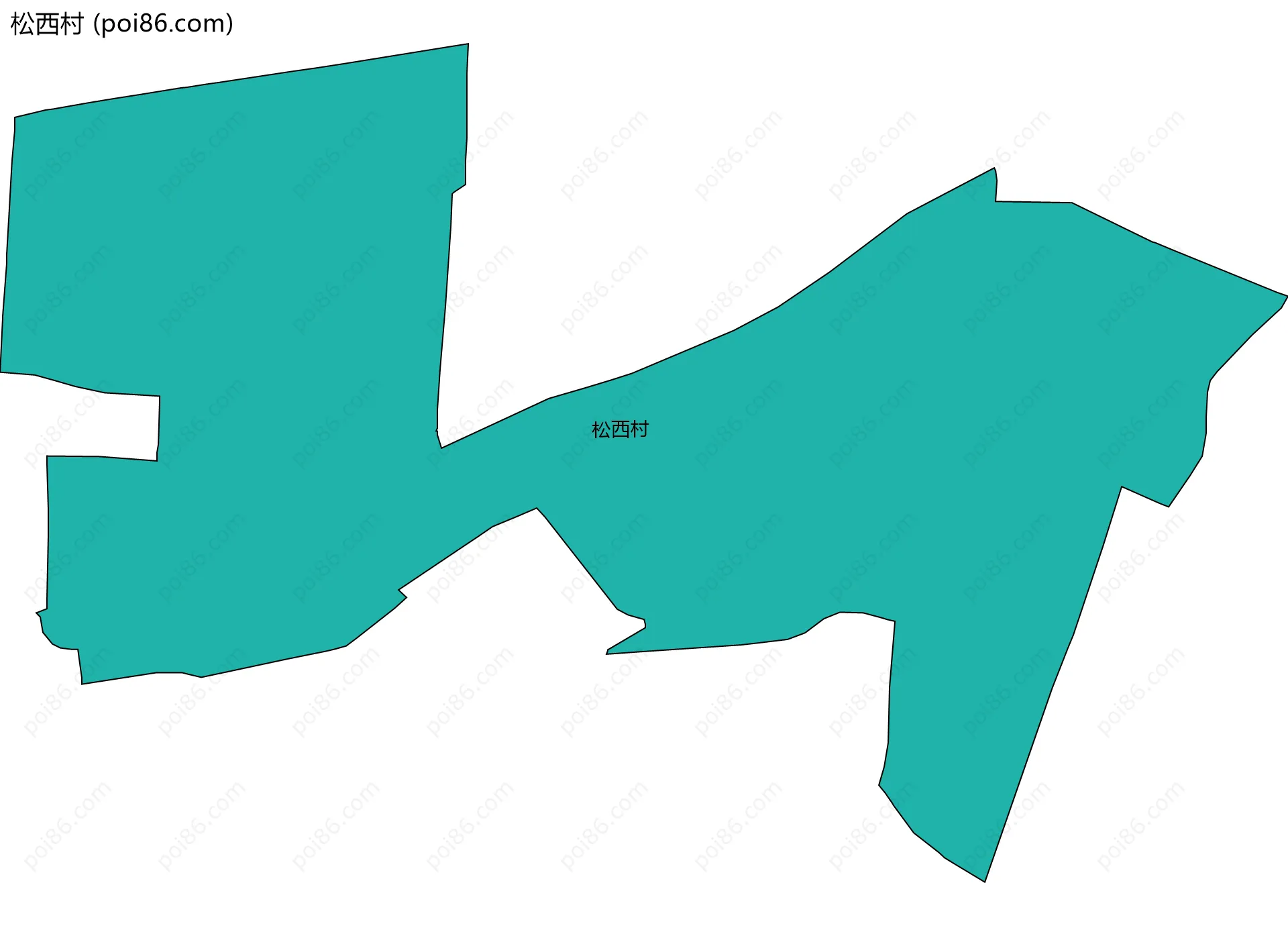 松西村边界地图
