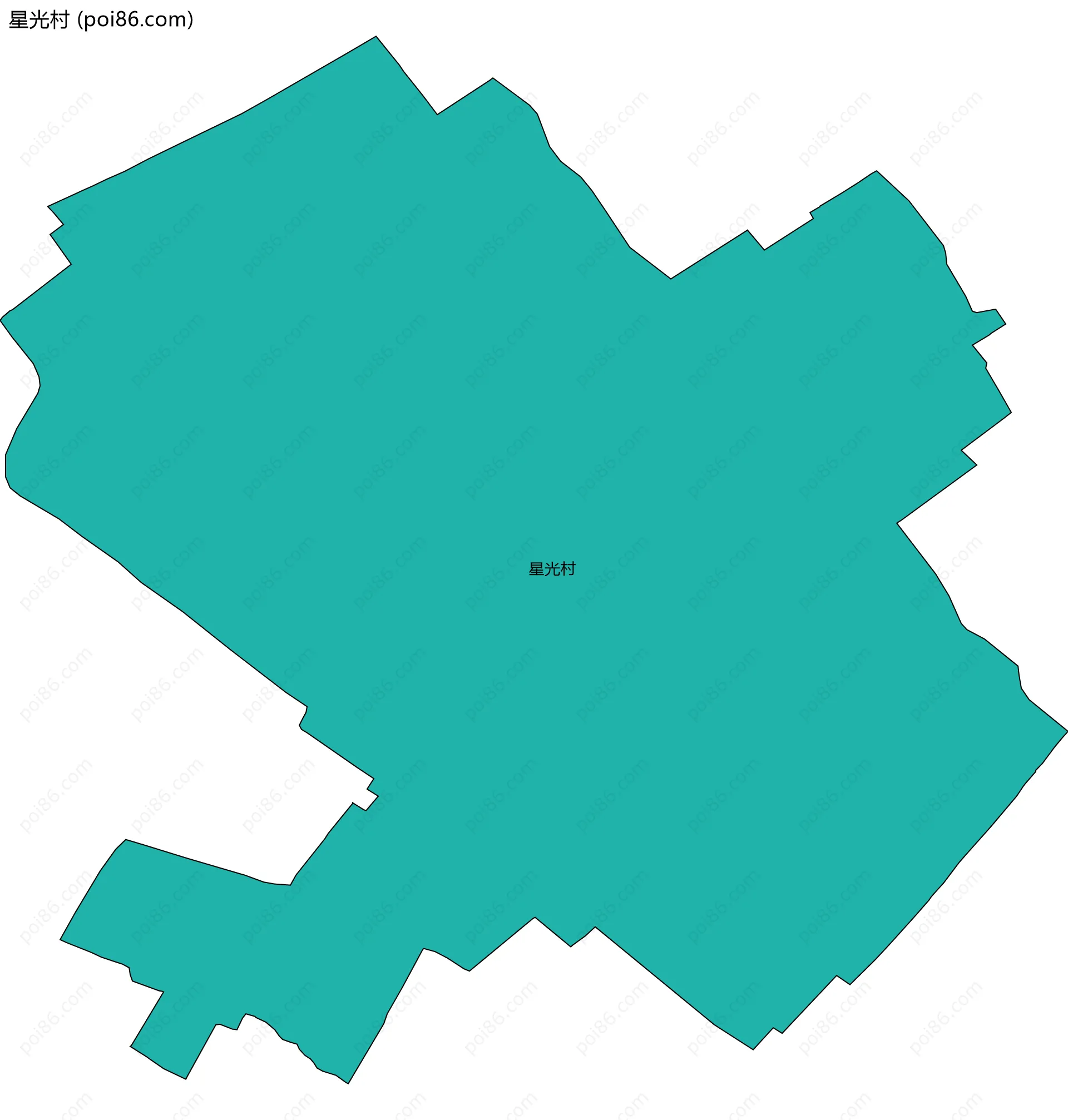 星光村边界地图