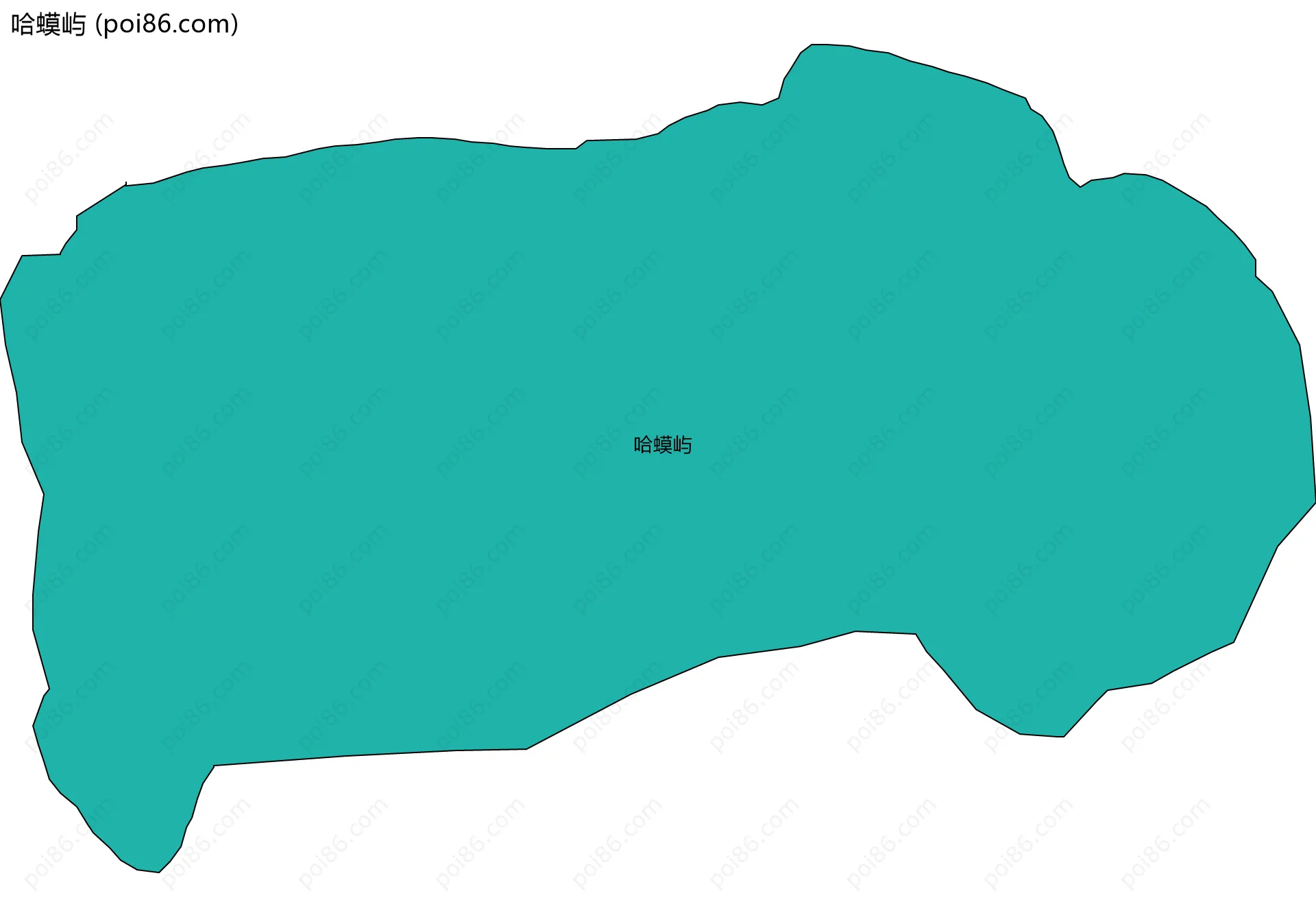 哈蟆屿边界地图
