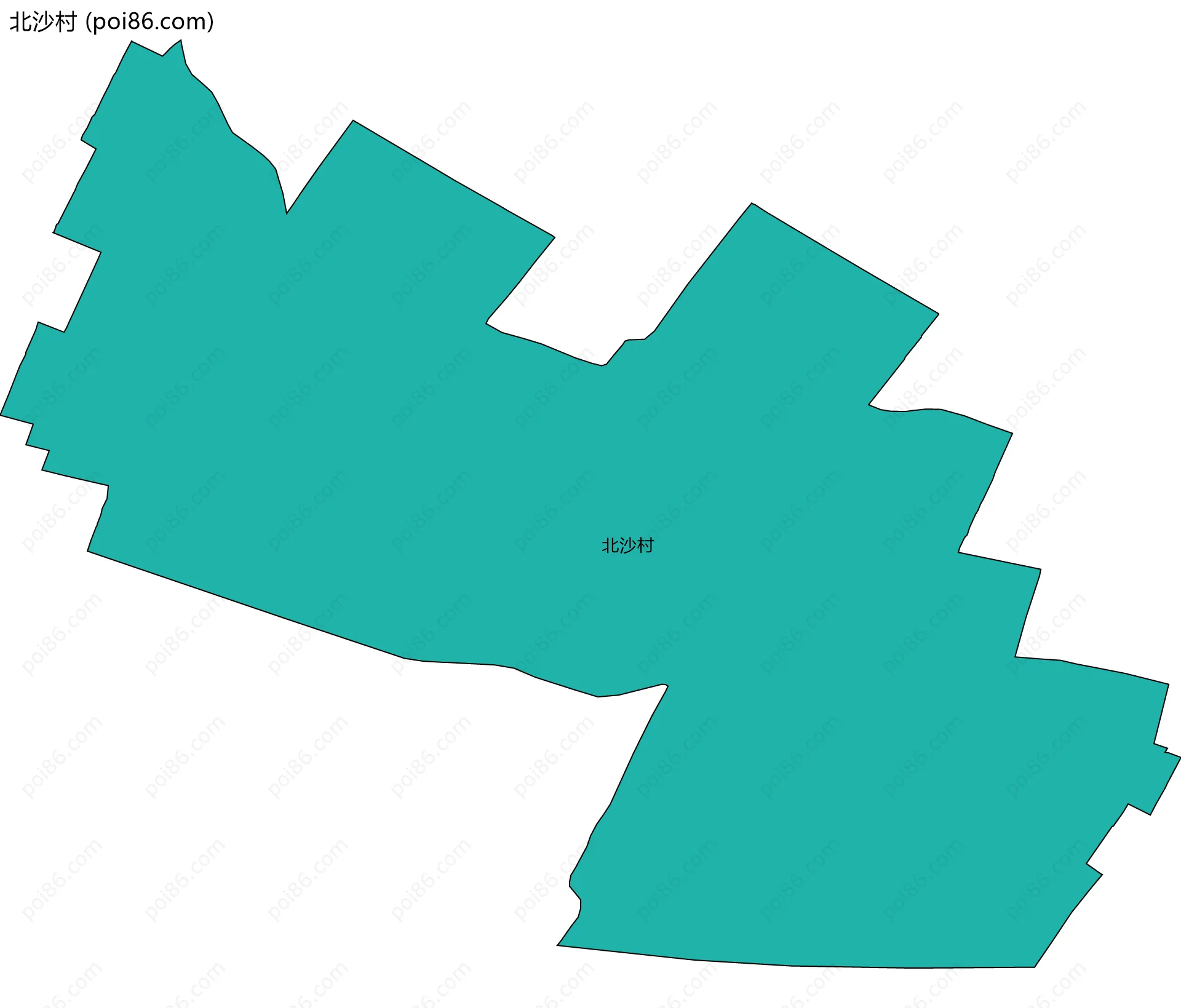北沙村边界地图