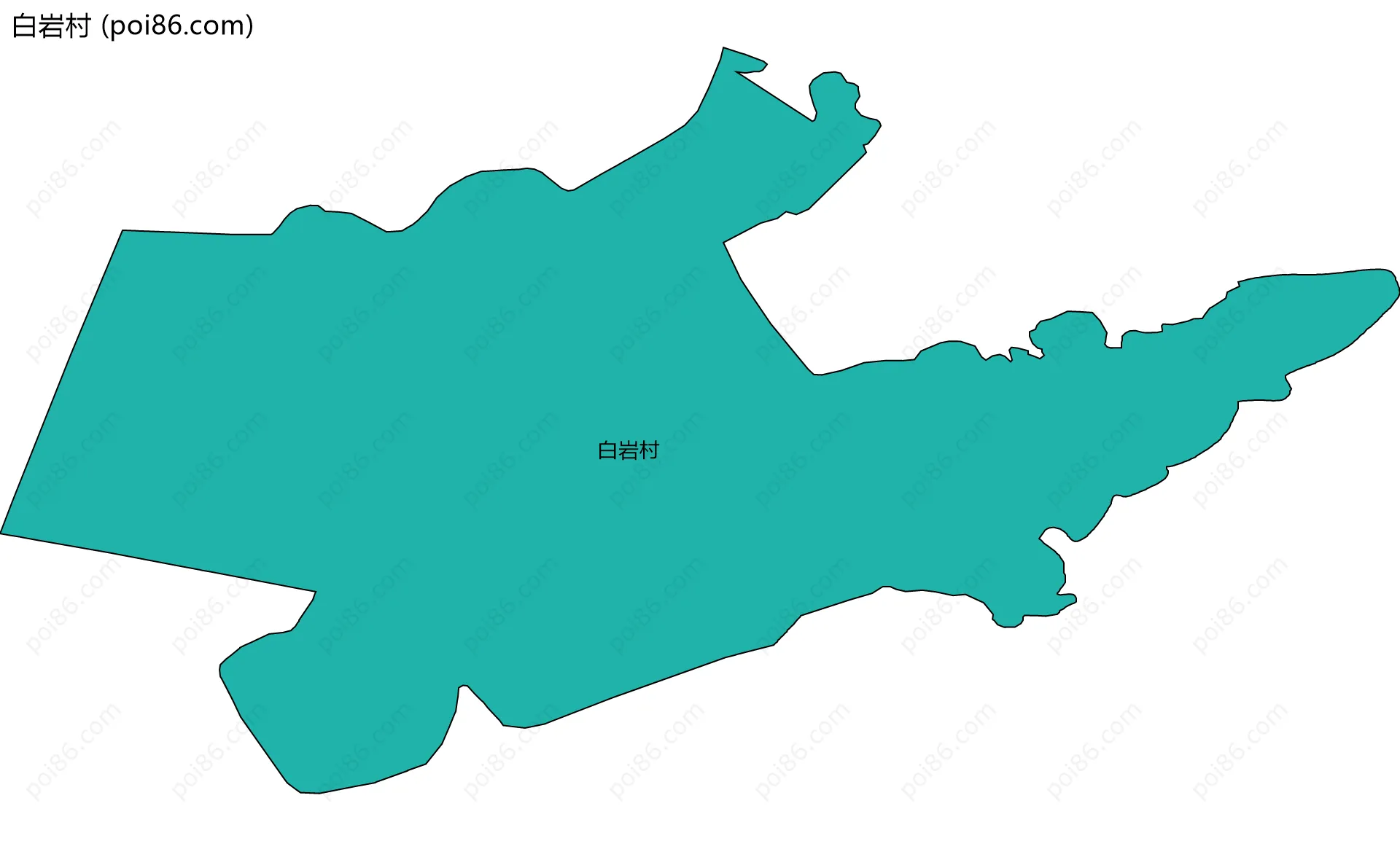 白岩村边界地图