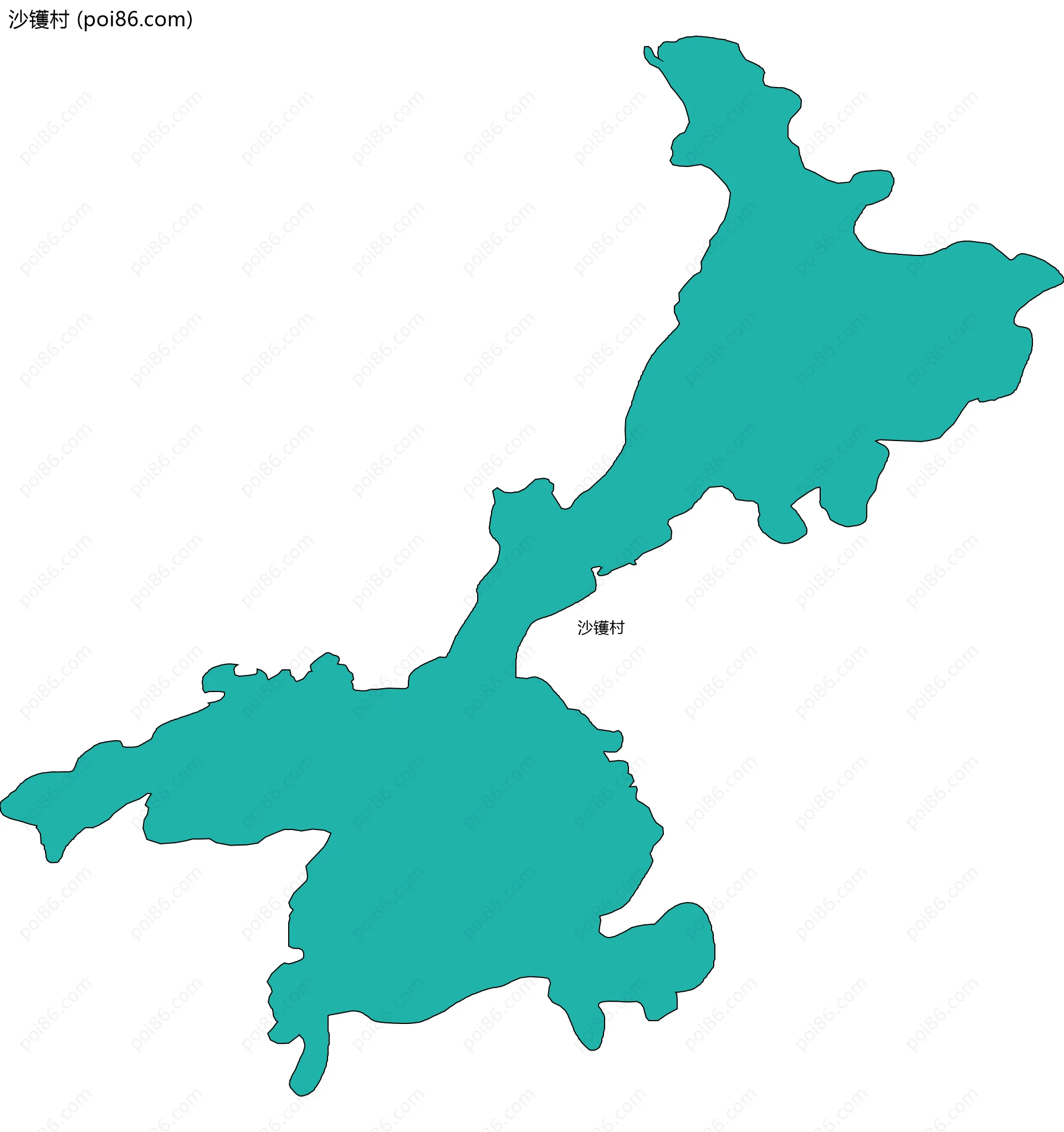 沙镬村边界地图