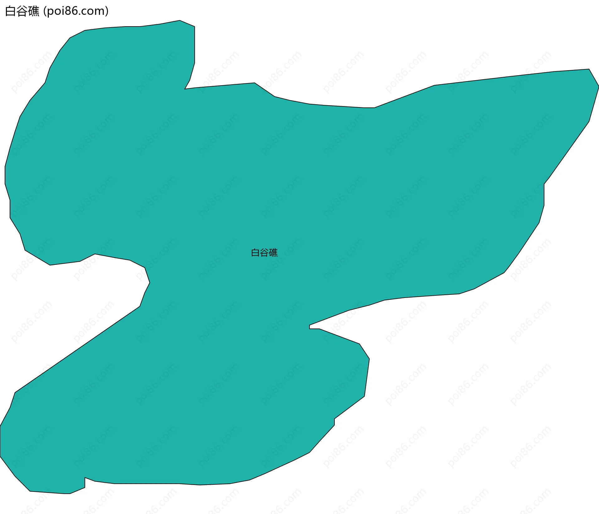 白谷礁边界地图