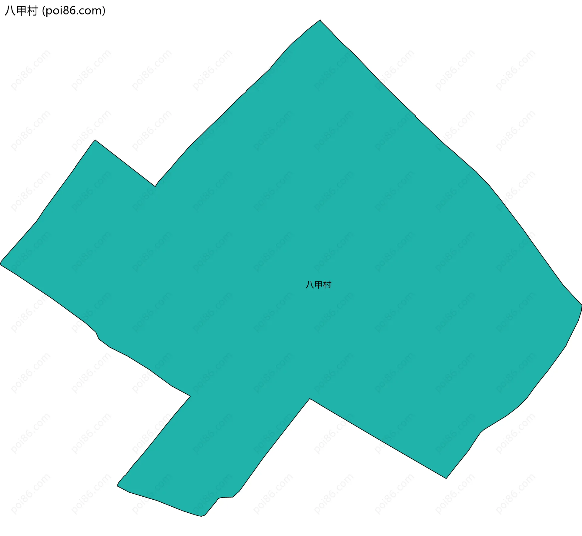 八甲村边界地图