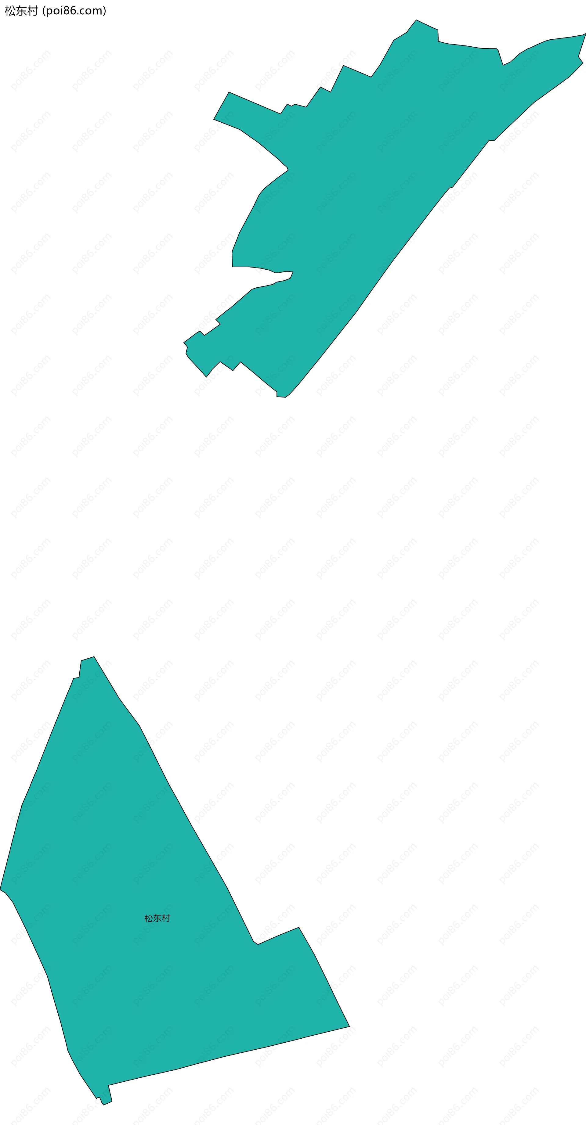 松东村边界地图