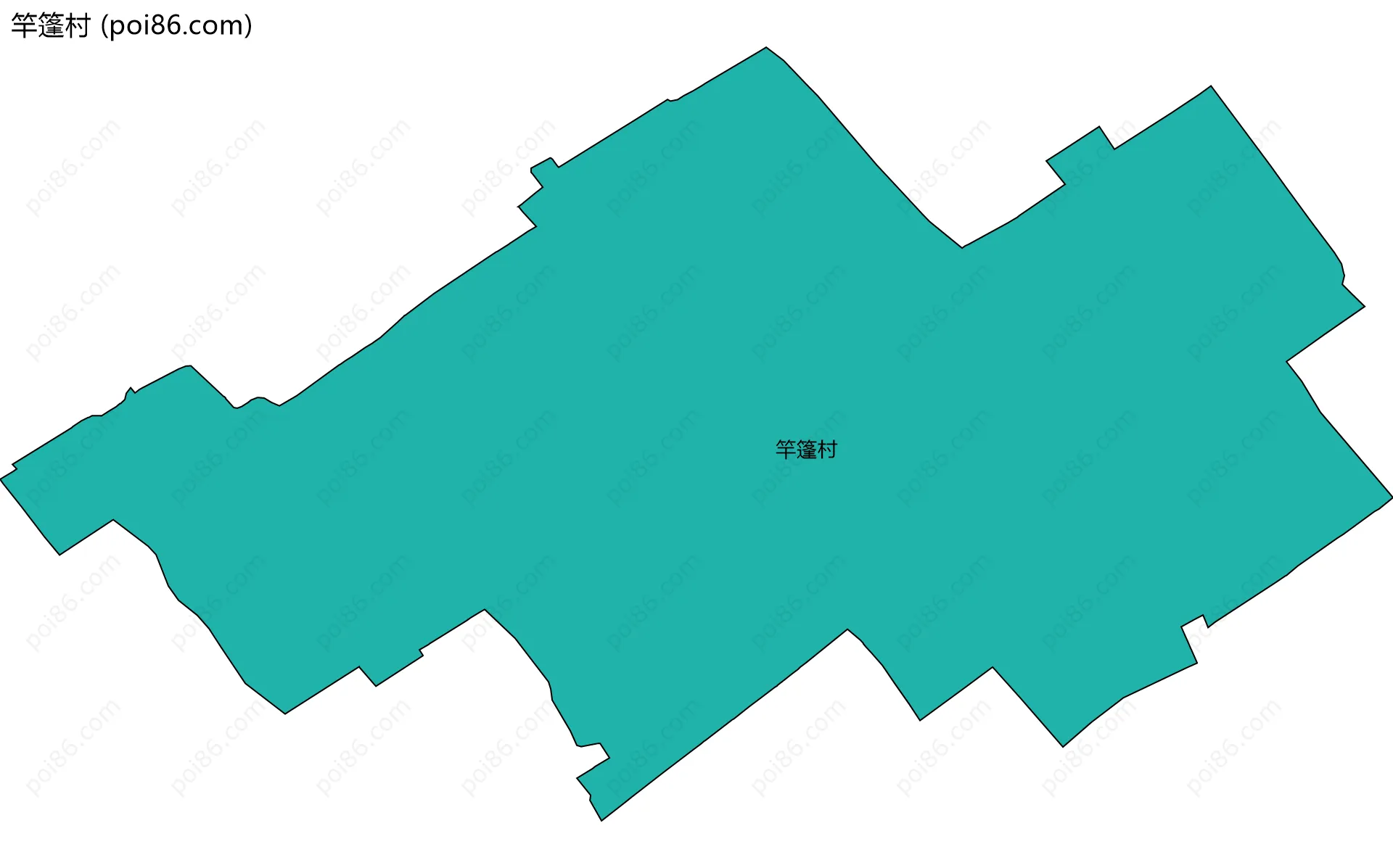 竿篷村边界地图