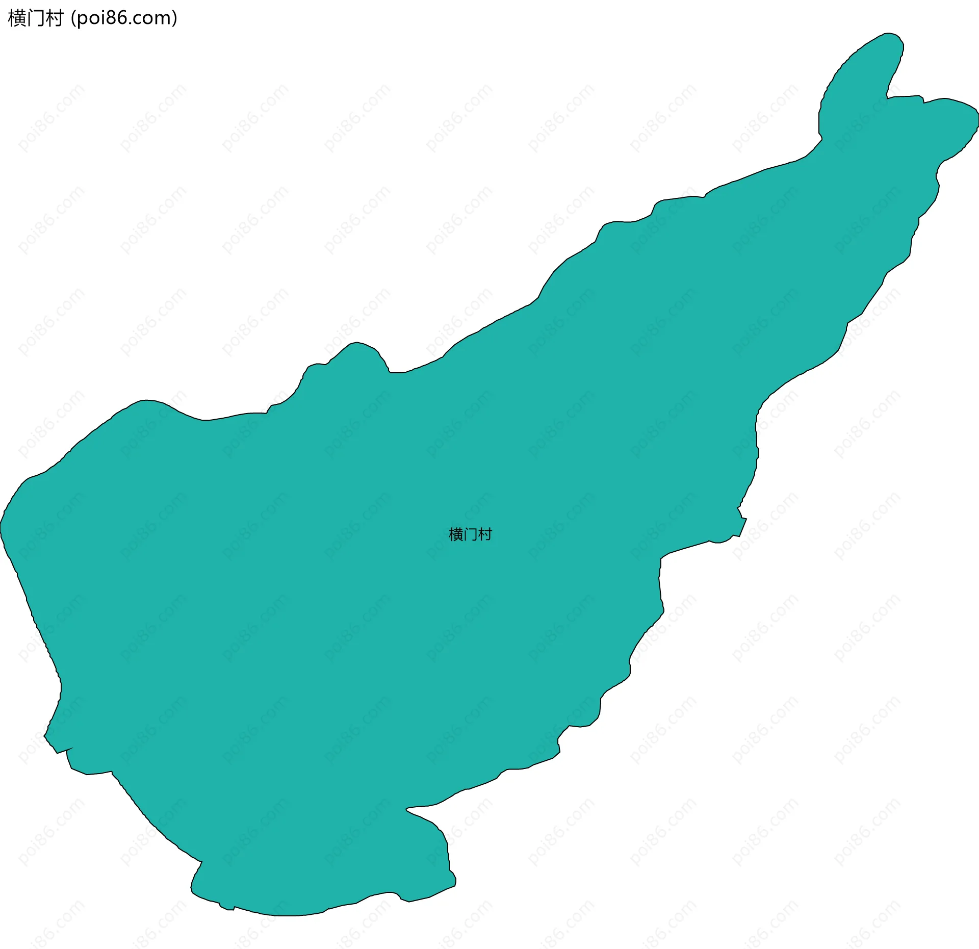 横门村边界地图