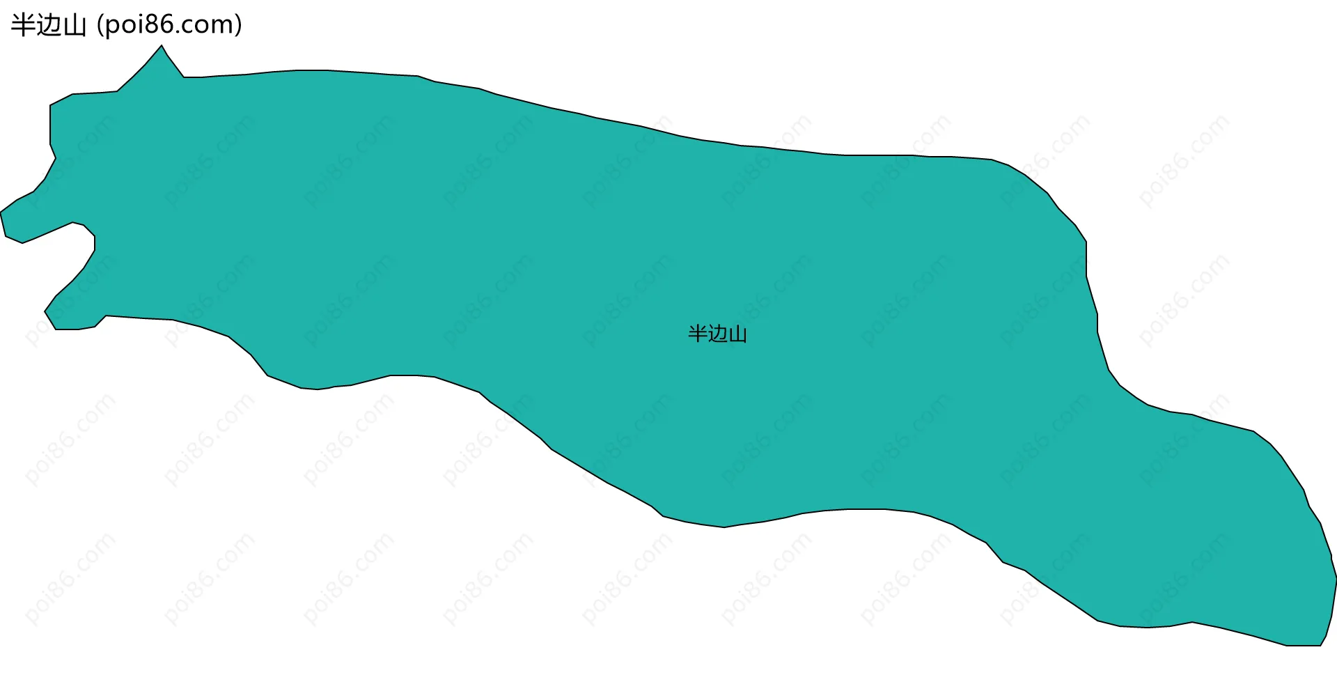 半边山边界地图