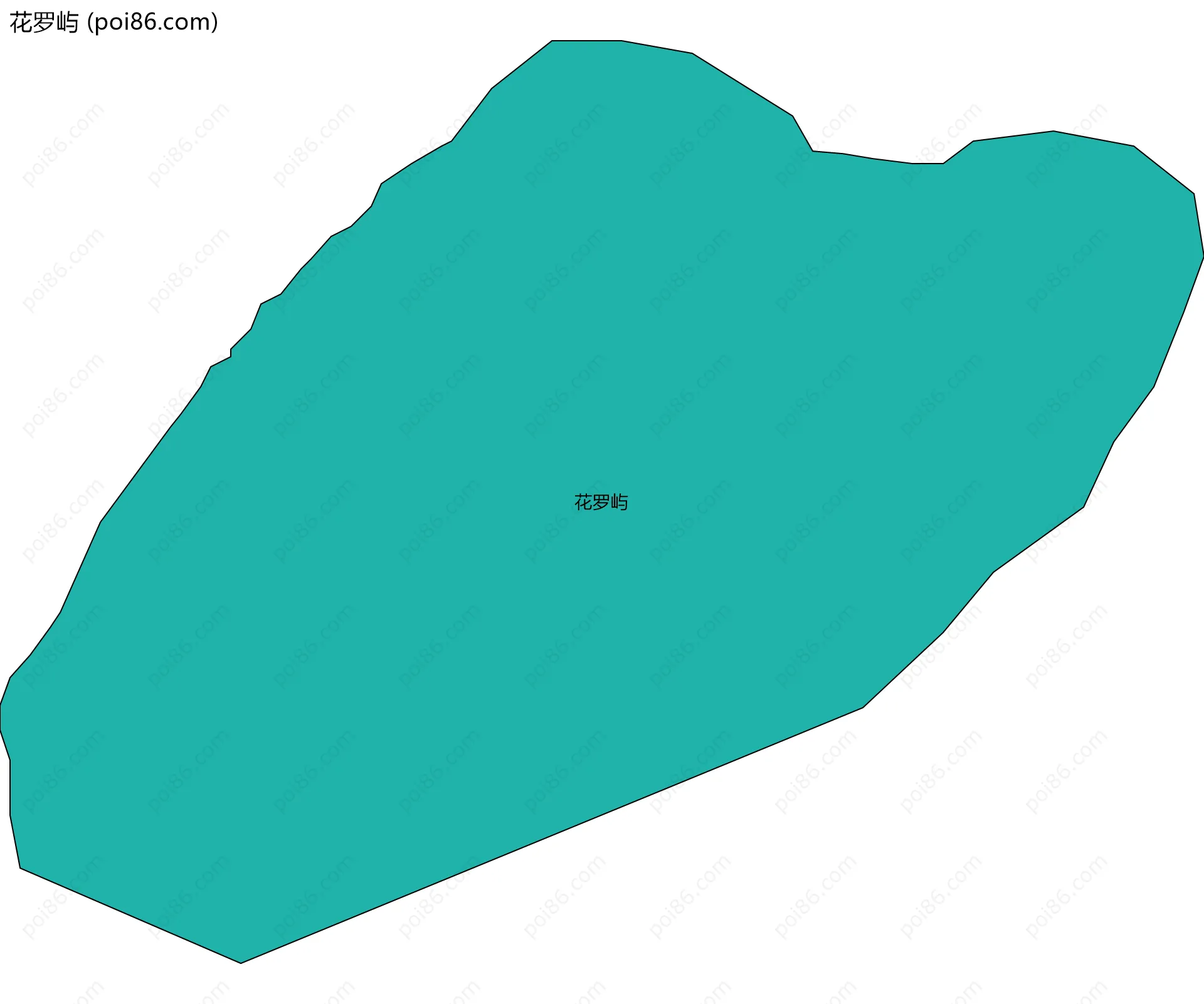 花罗屿边界地图