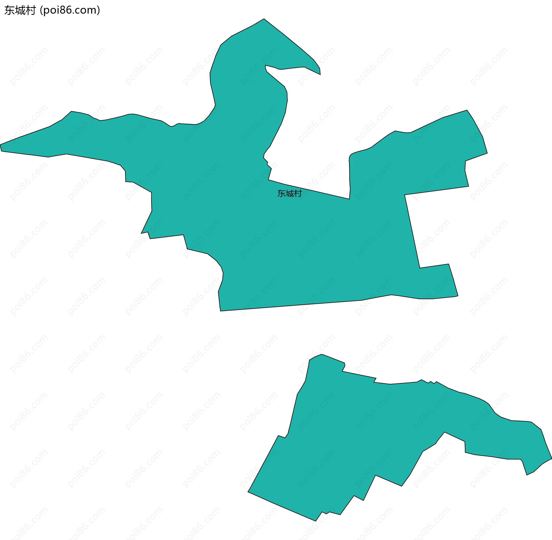 东城村边界地图