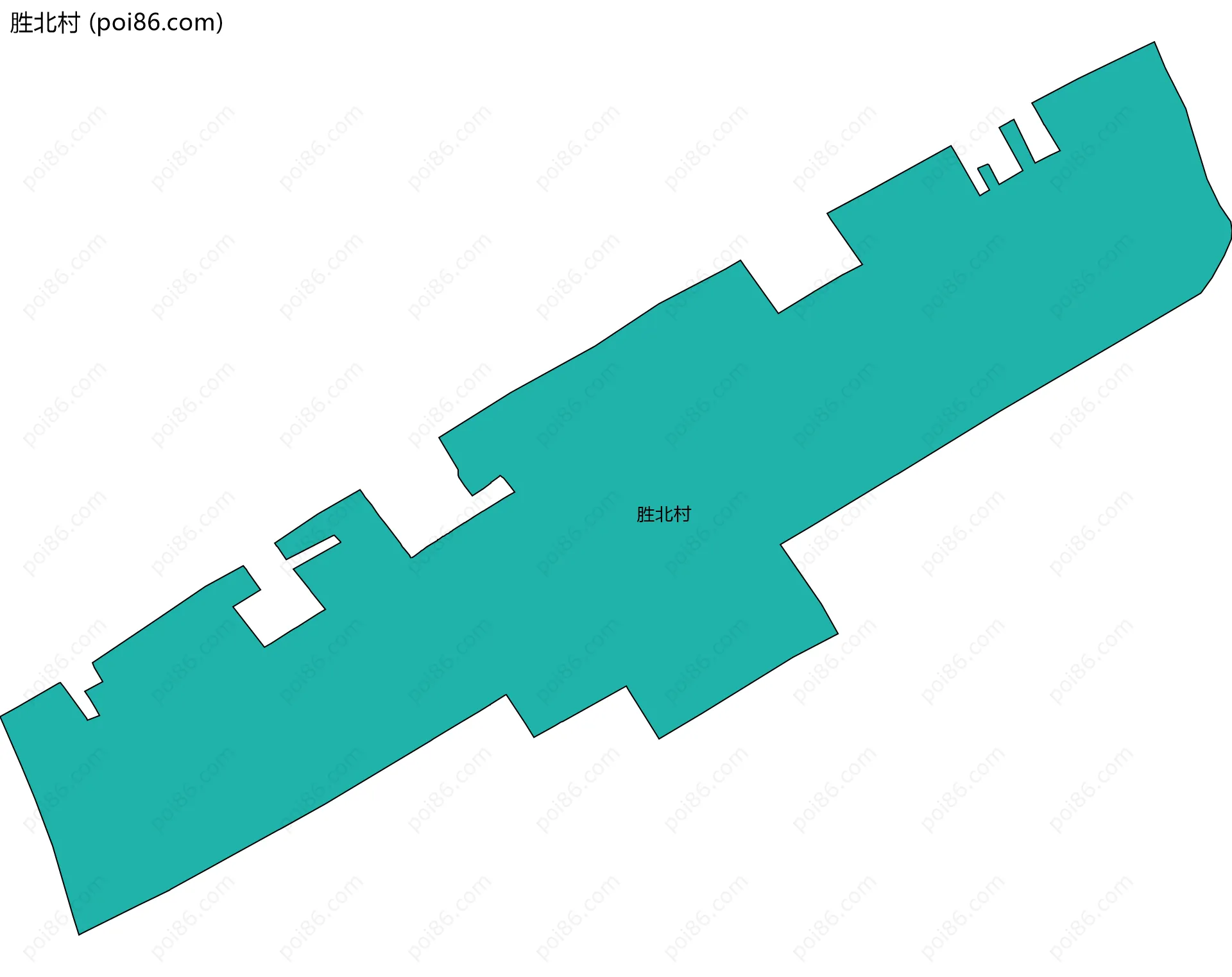 胜北村边界地图