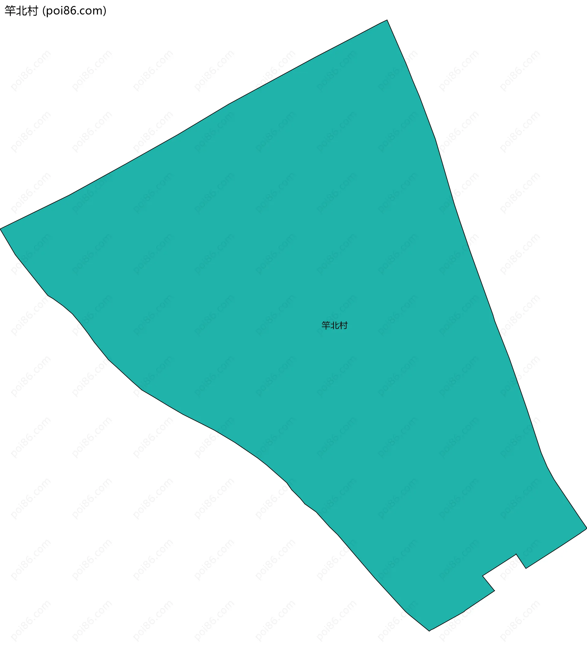 竿北村边界地图