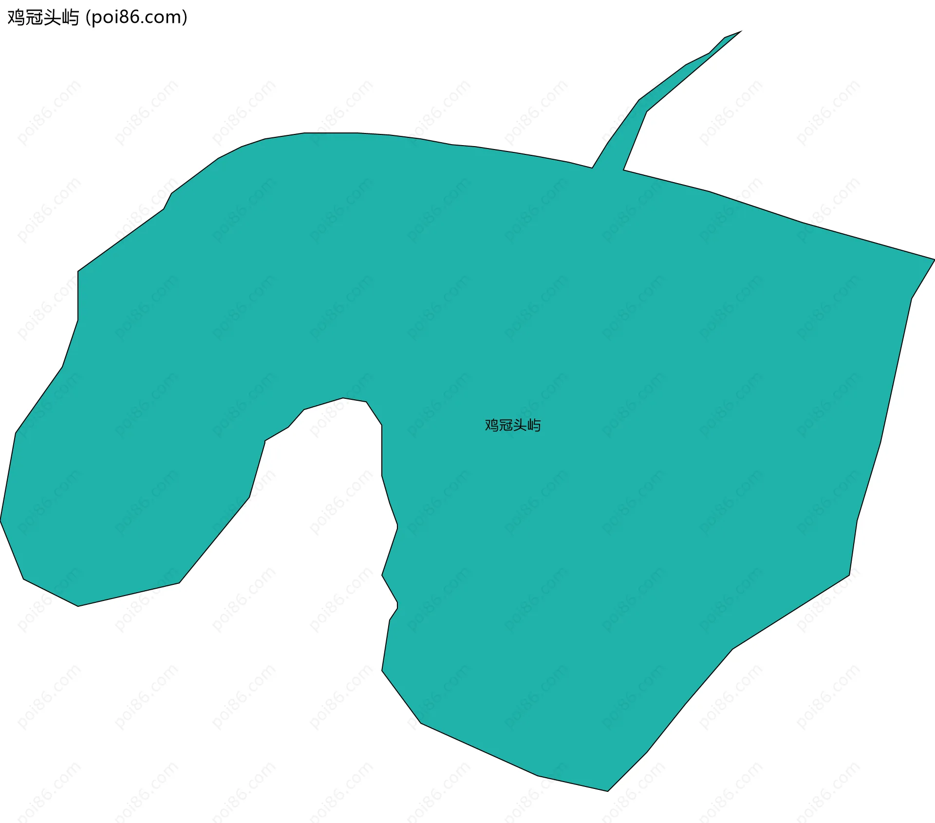 鸡冠头屿边界地图