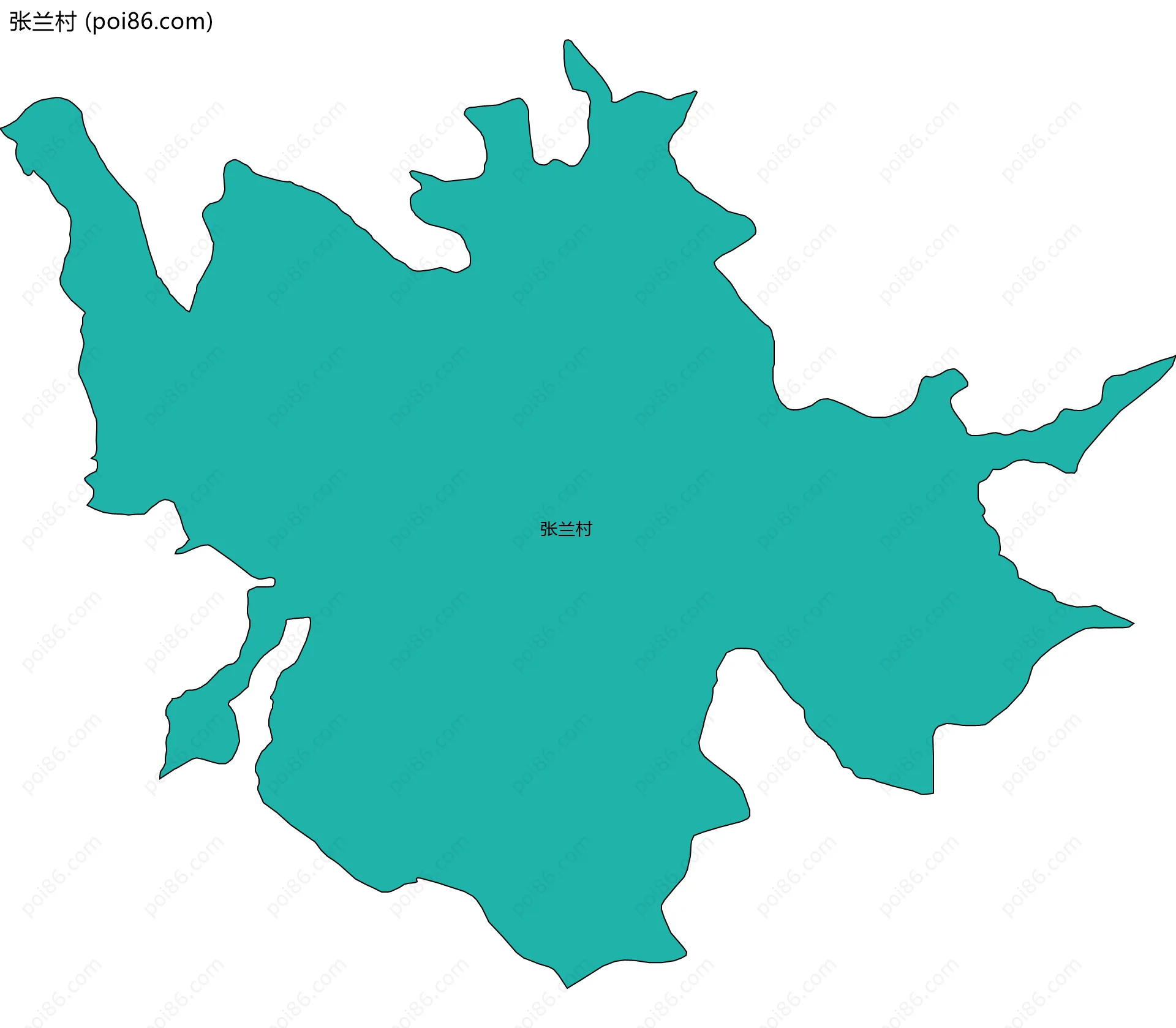 张兰村边界地图