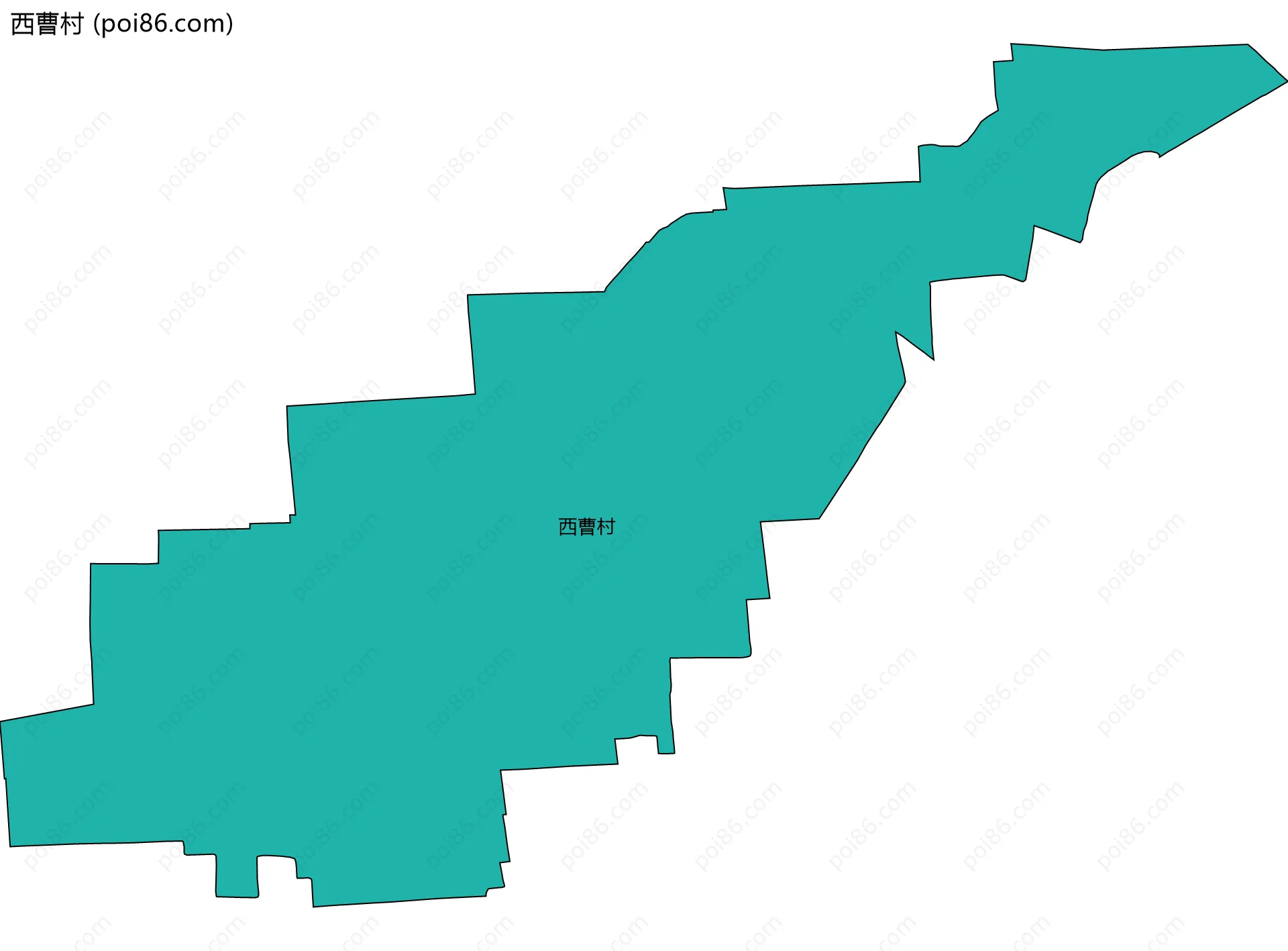西曹村边界地图