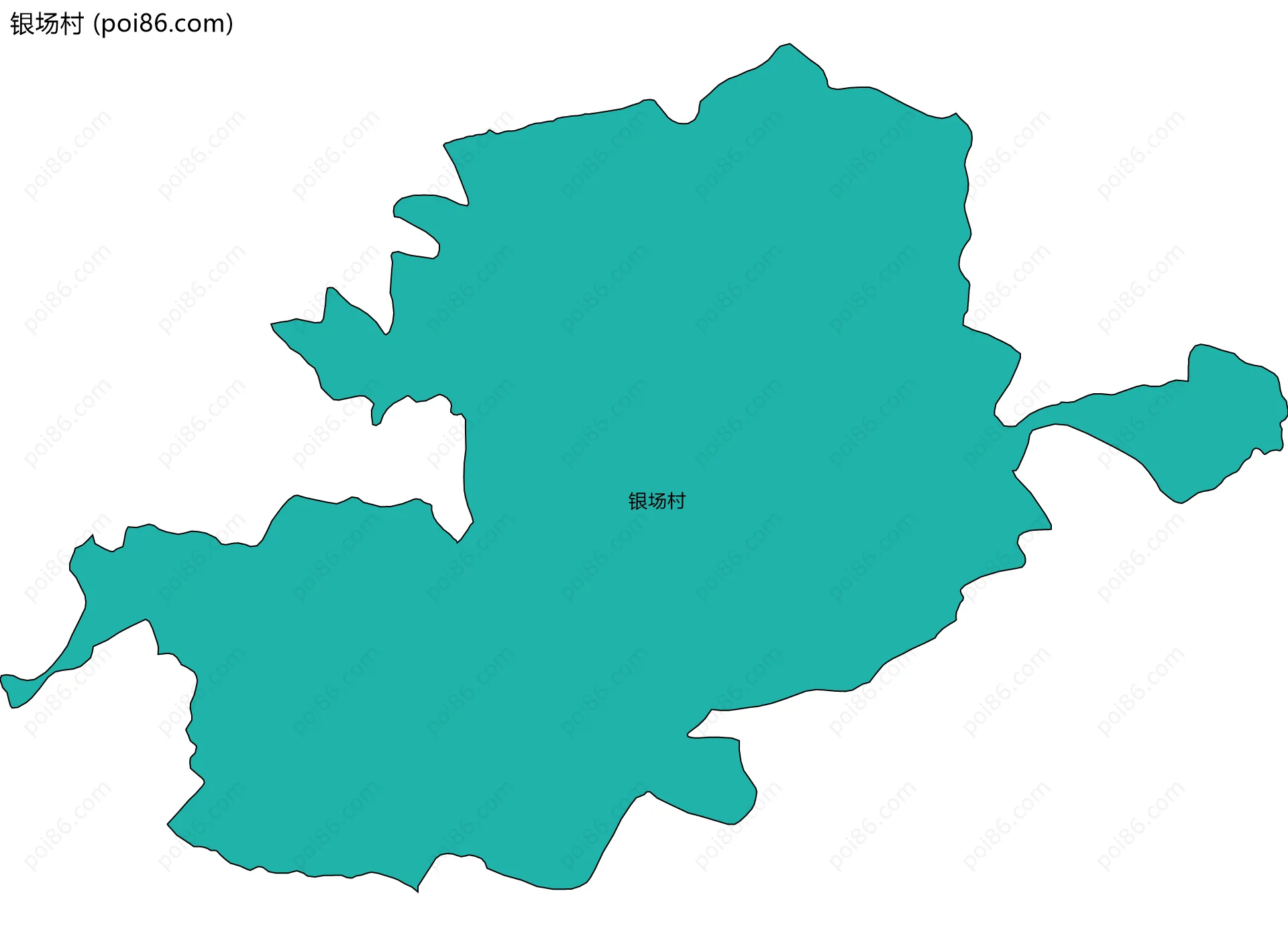 银场村边界地图