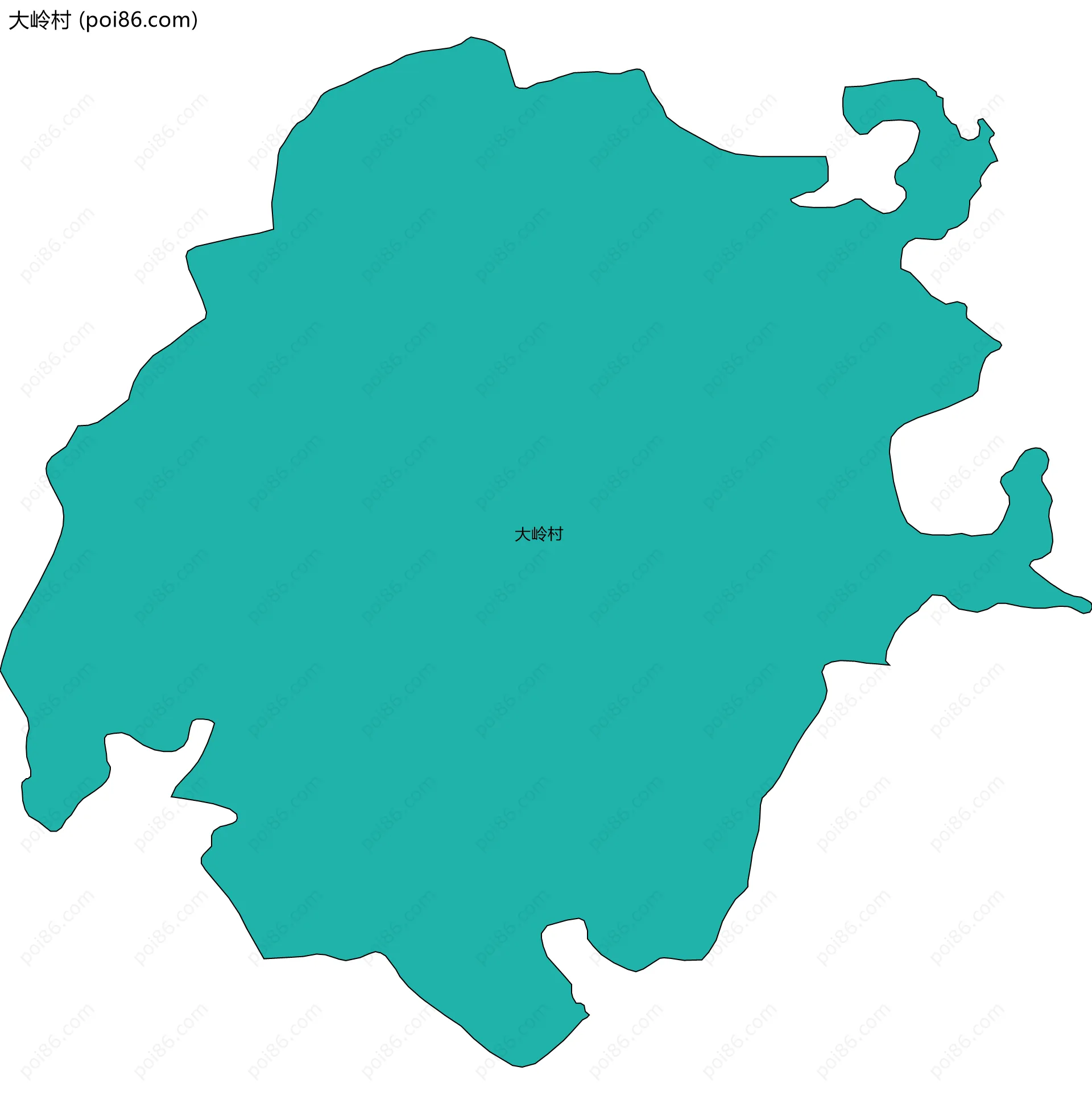 大岭村边界地图