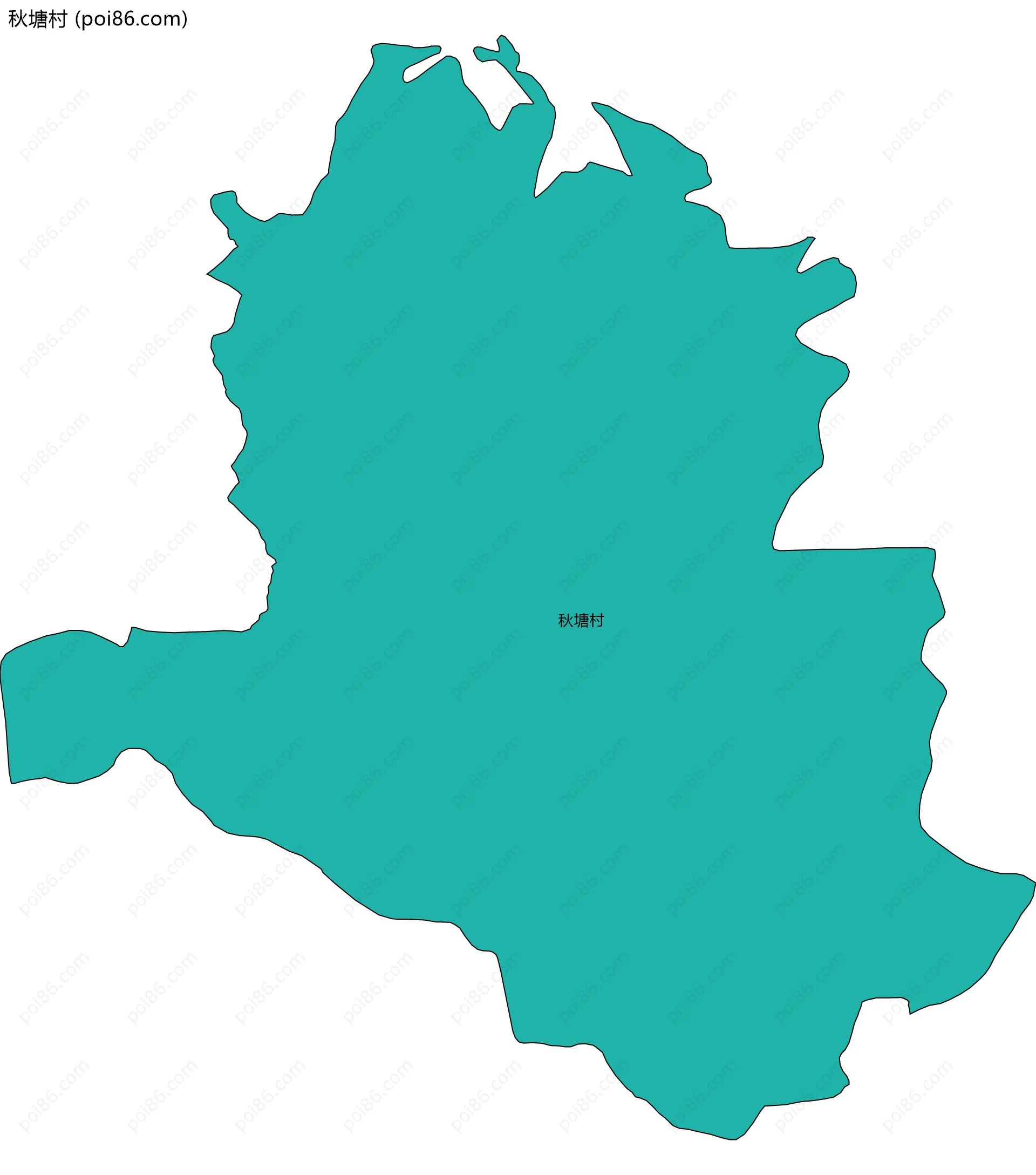 秋塘村边界地图