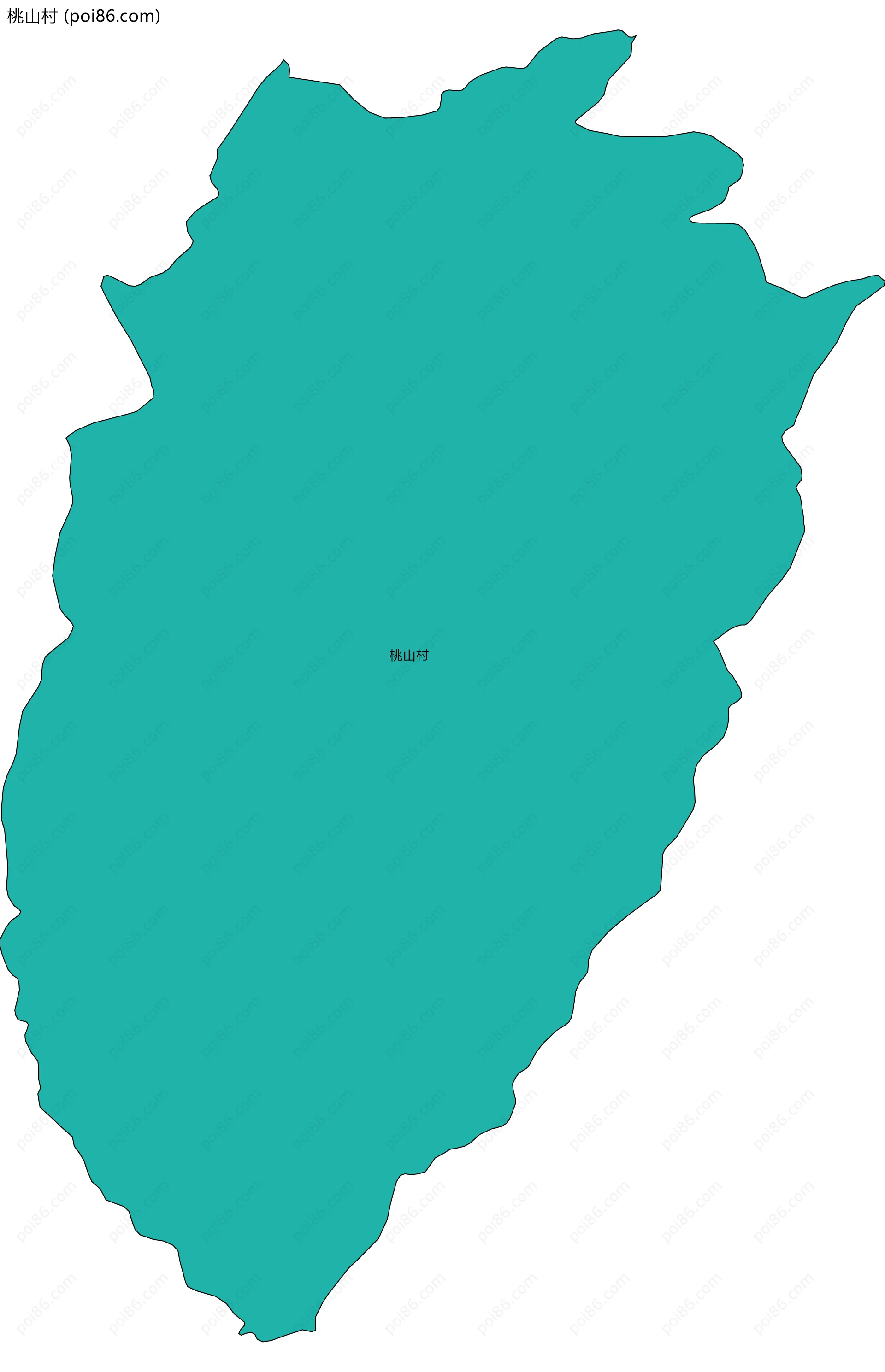 桃山村边界地图