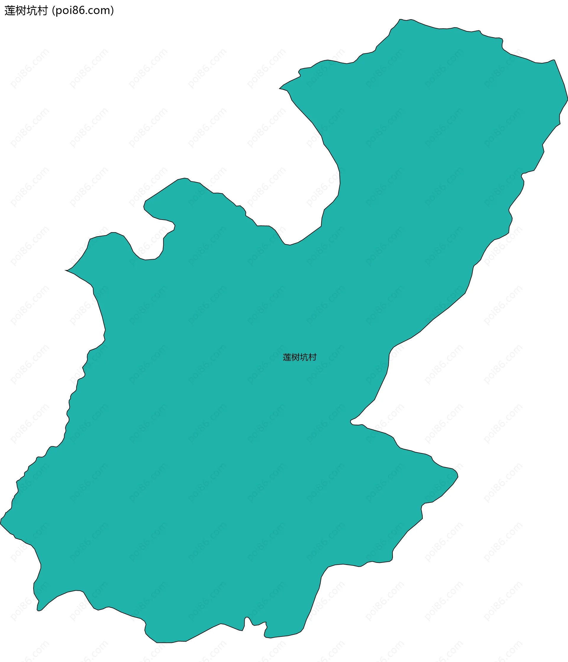 莲树坑村边界地图
