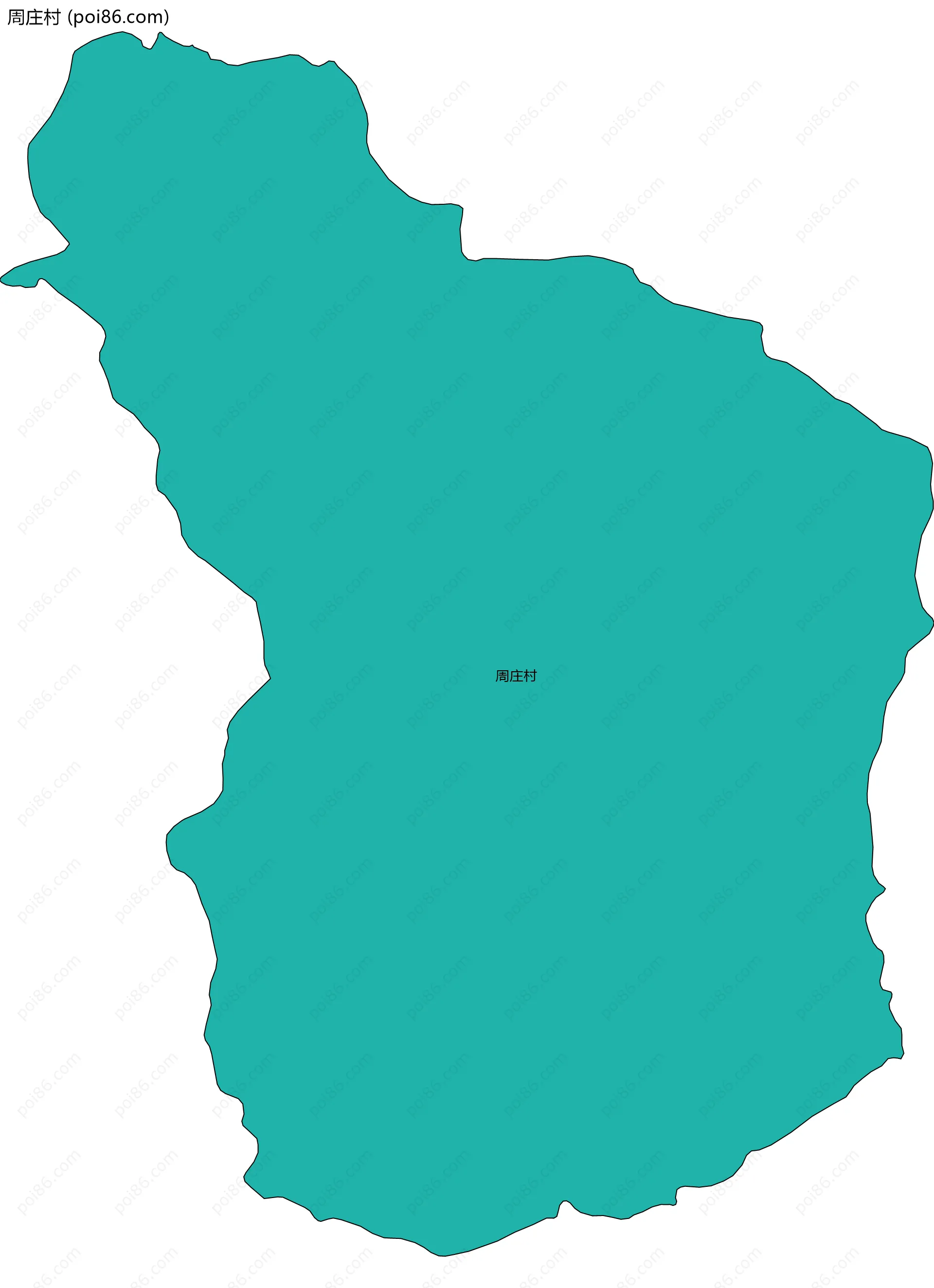 周庄村边界地图