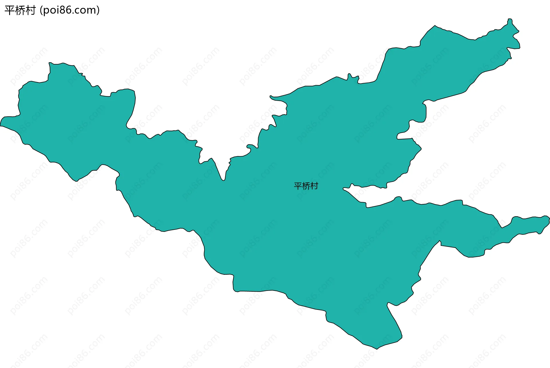 平桥村边界地图