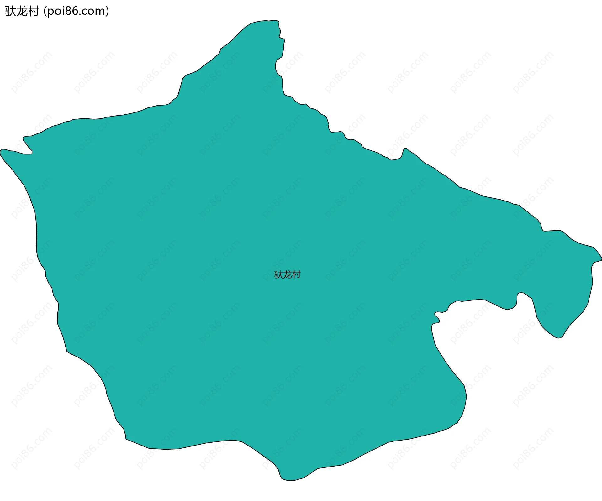 驮龙村边界地图
