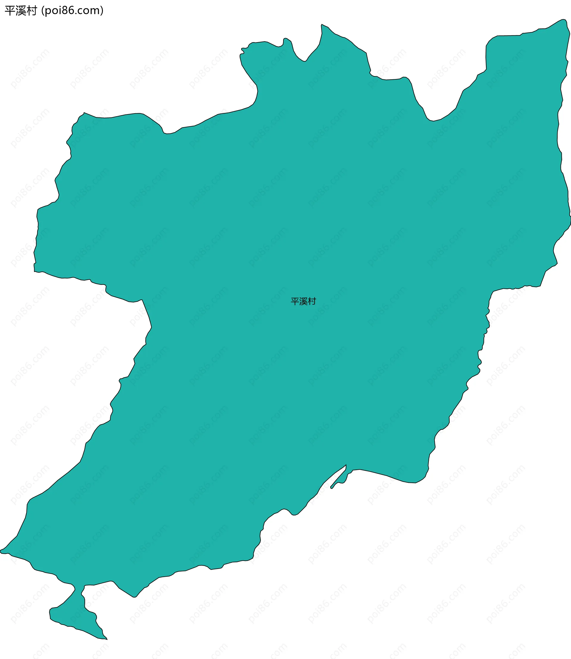 平溪村边界地图