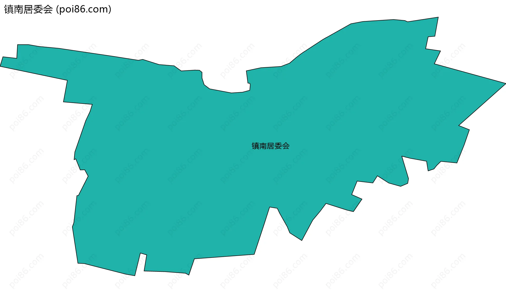 镇南居委会边界地图