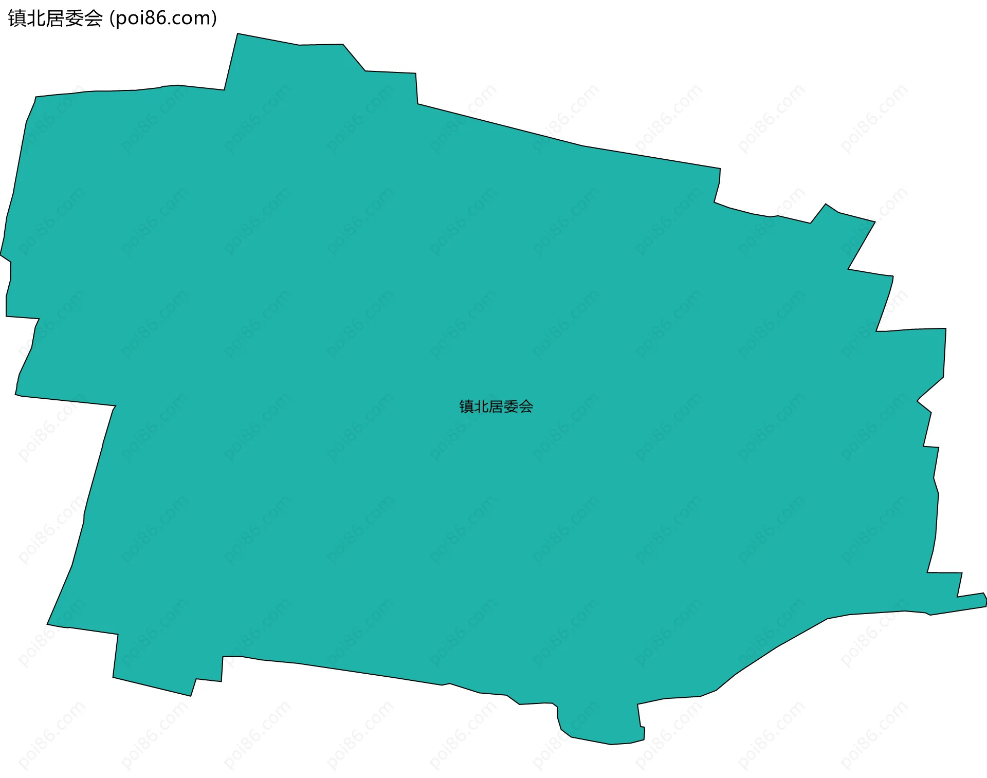 镇北居委会边界地图