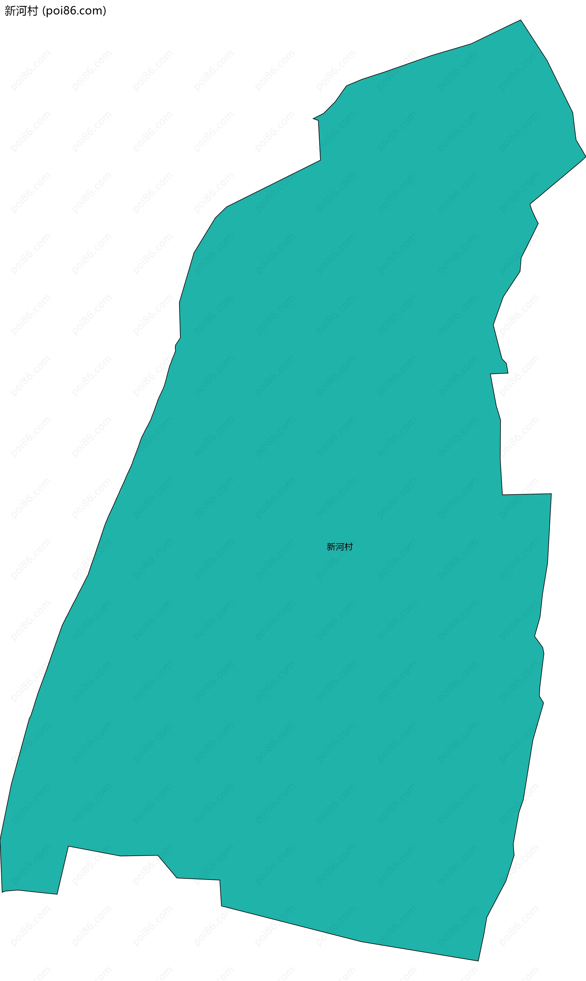 新河村边界地图