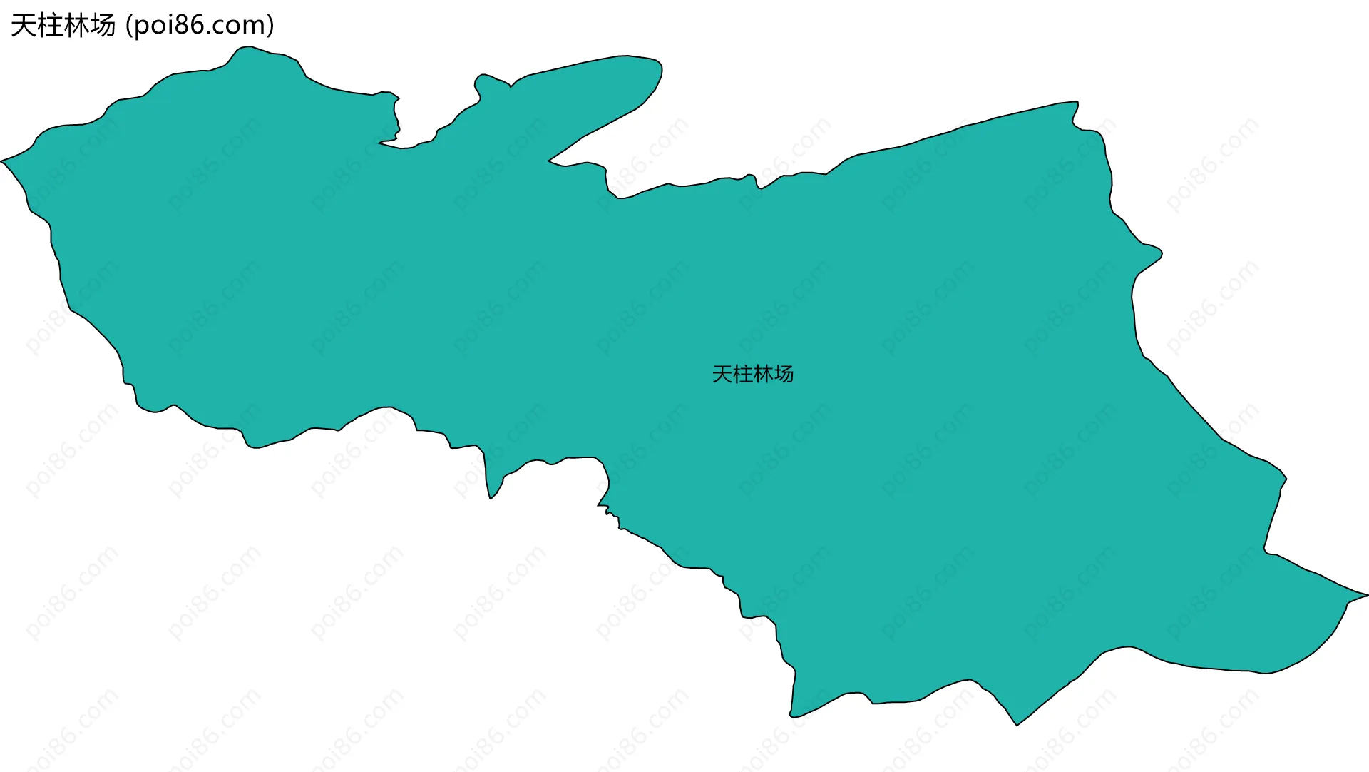 天柱林场边界地图(五级行政区划)