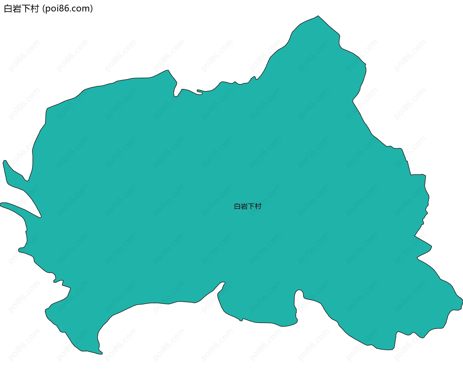 白岩下村边界地图